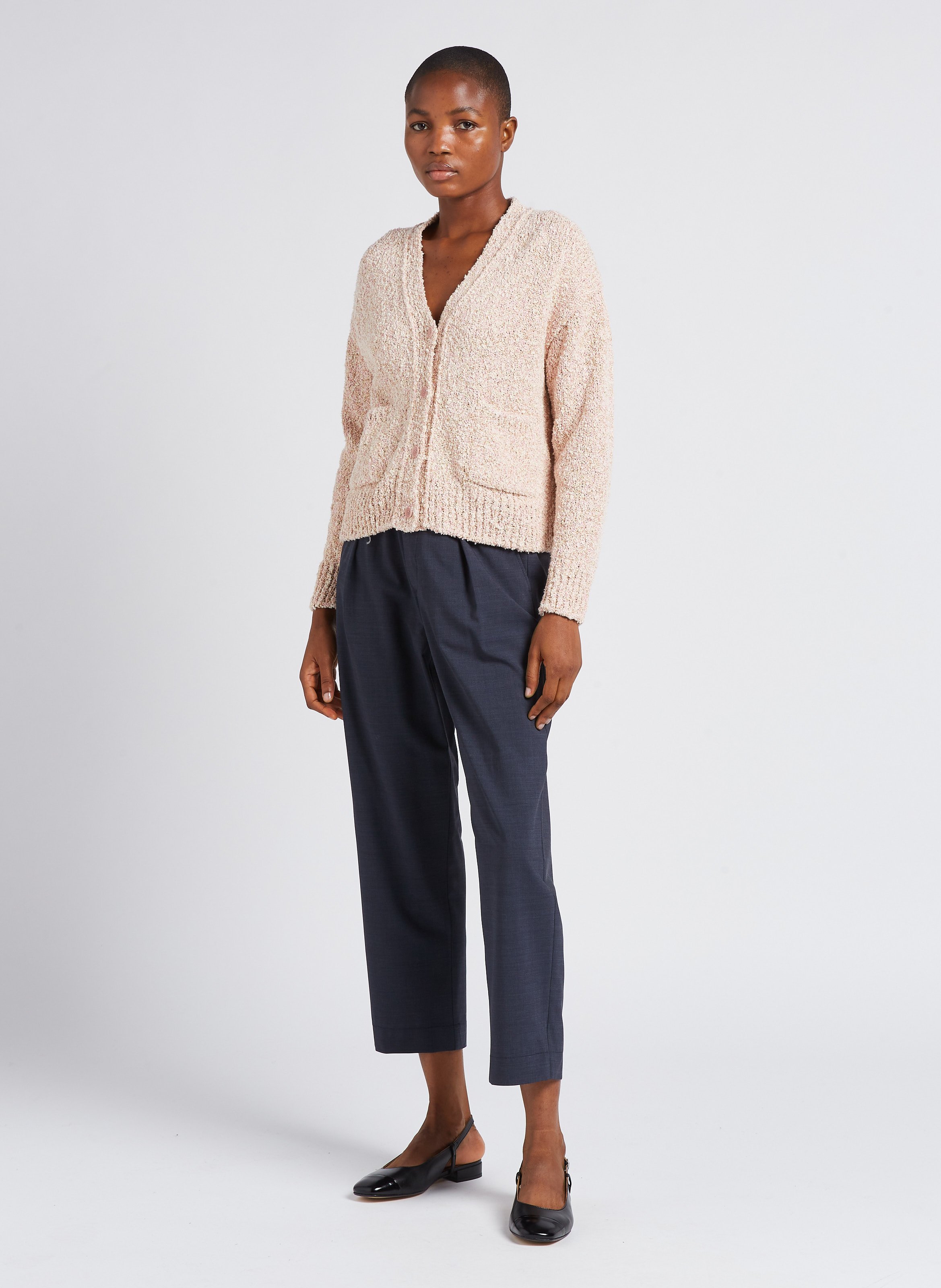 Leather slingback ballet pumps MELLOW YELLOW Black