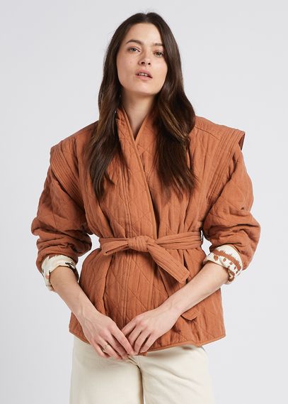 Cropped Reversible Quilted Linen Jacket Sequoia The New Society - Women