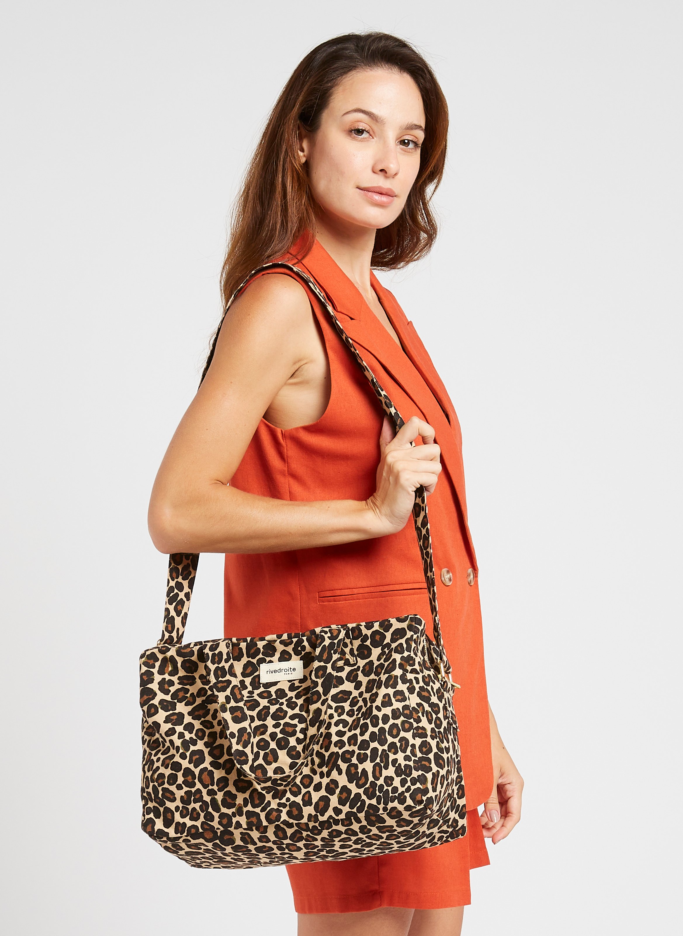 Denim tote bag RIVEDROITE PARIS Beige