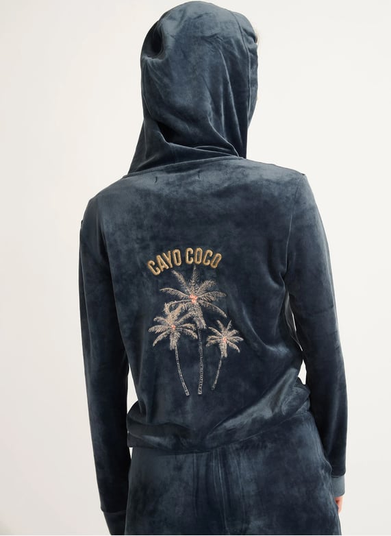 Sudadera con capucha y cremallera Bleu Banana moon Mujer Place