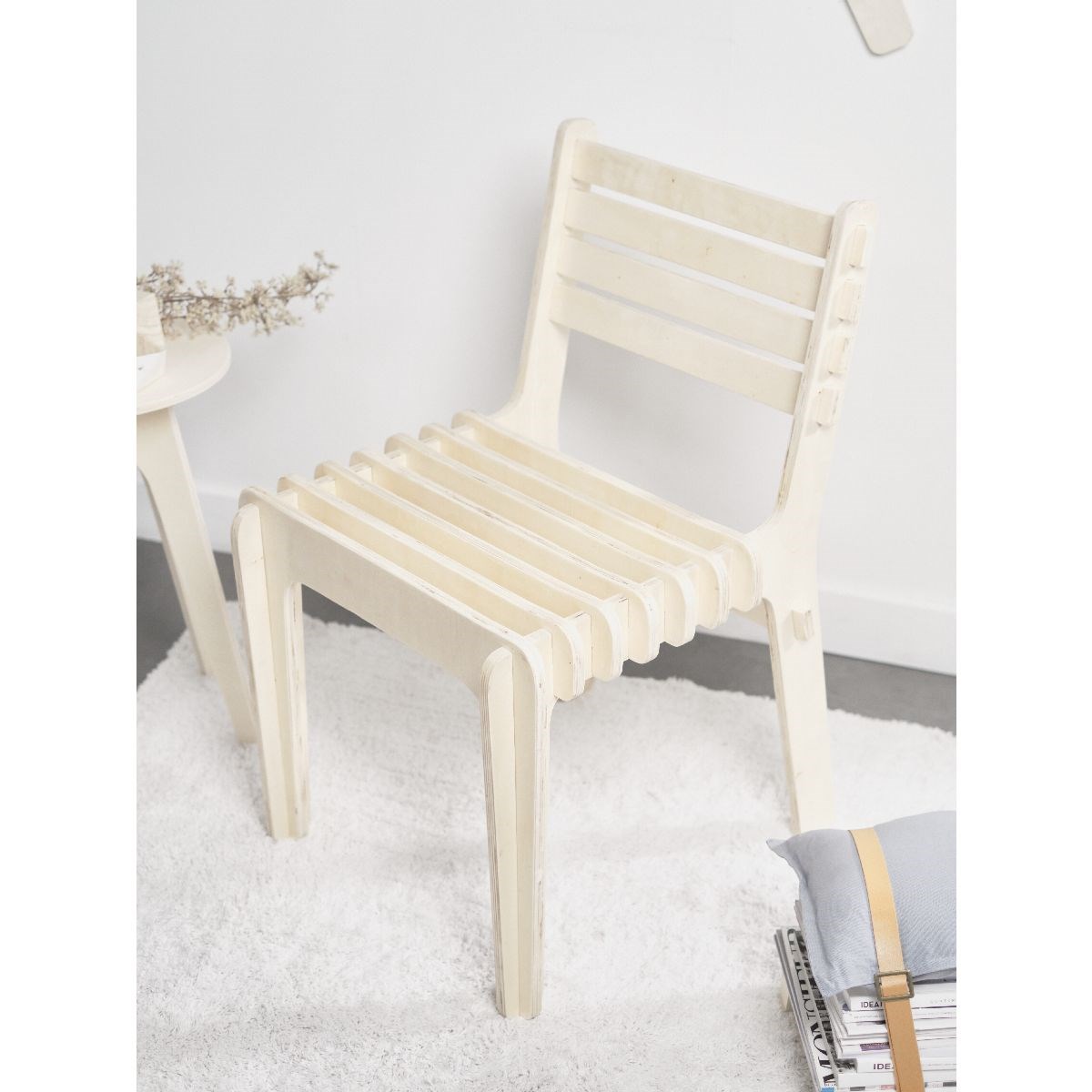 Japandi plywood chair FACTORY Beige