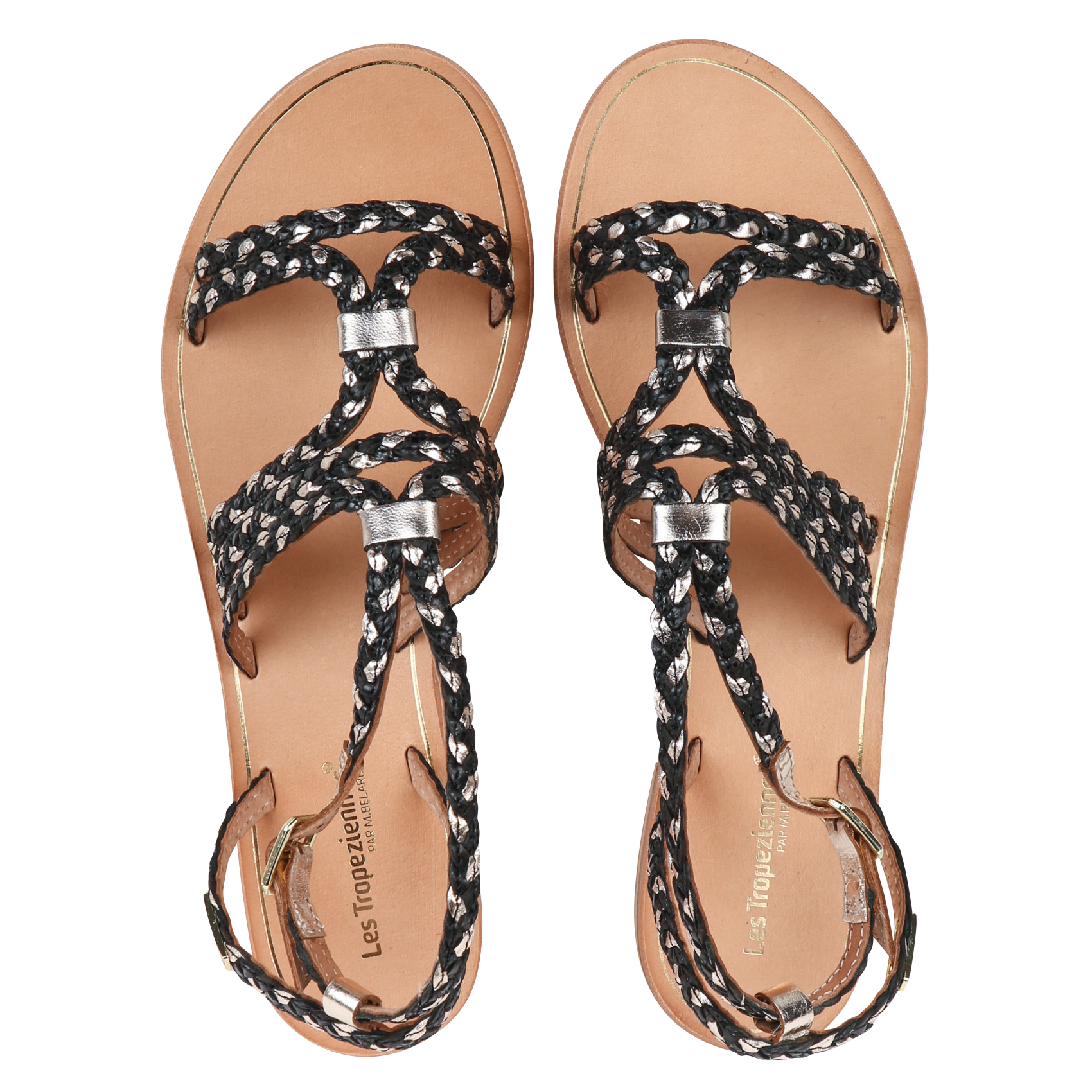 Braided leather sandals LES TROPEZIENNES PAR M.BELARBI Black
