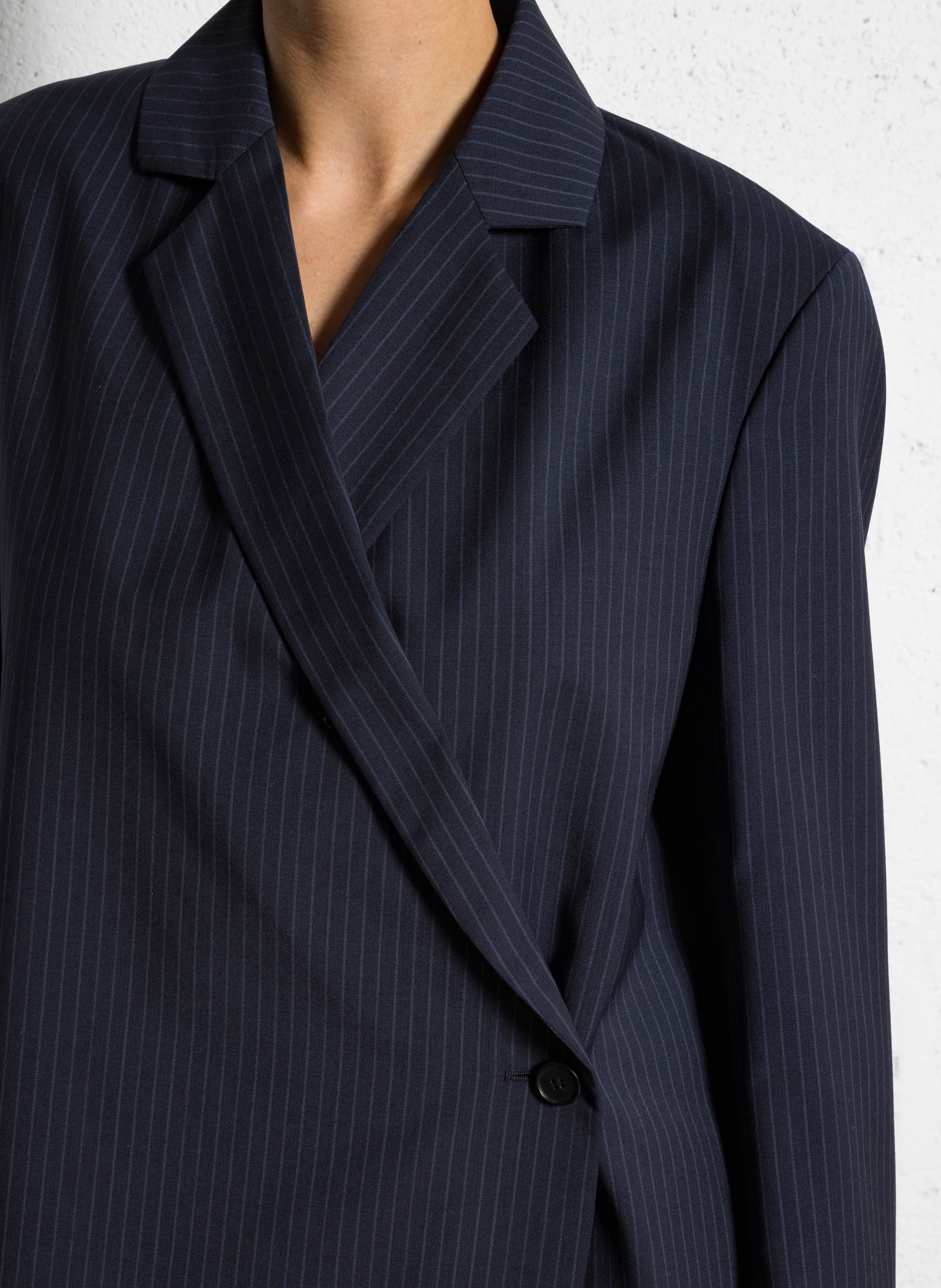Straight wool blazer coat RUE DE TOKYO Blue