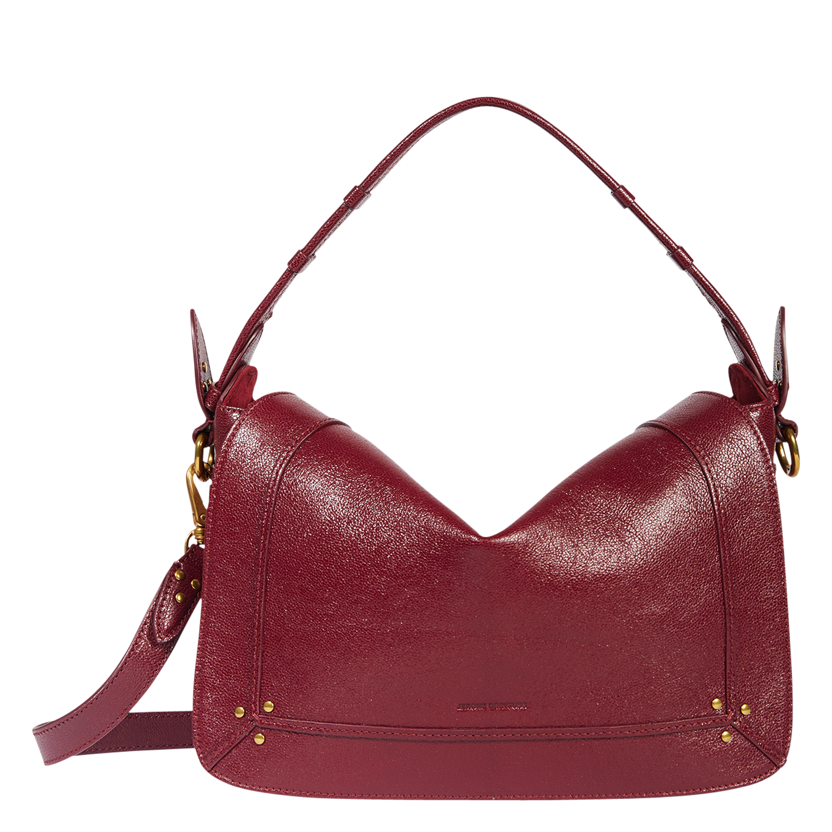 Leather flap shoulder bag JEROME DREYFUSS Red
