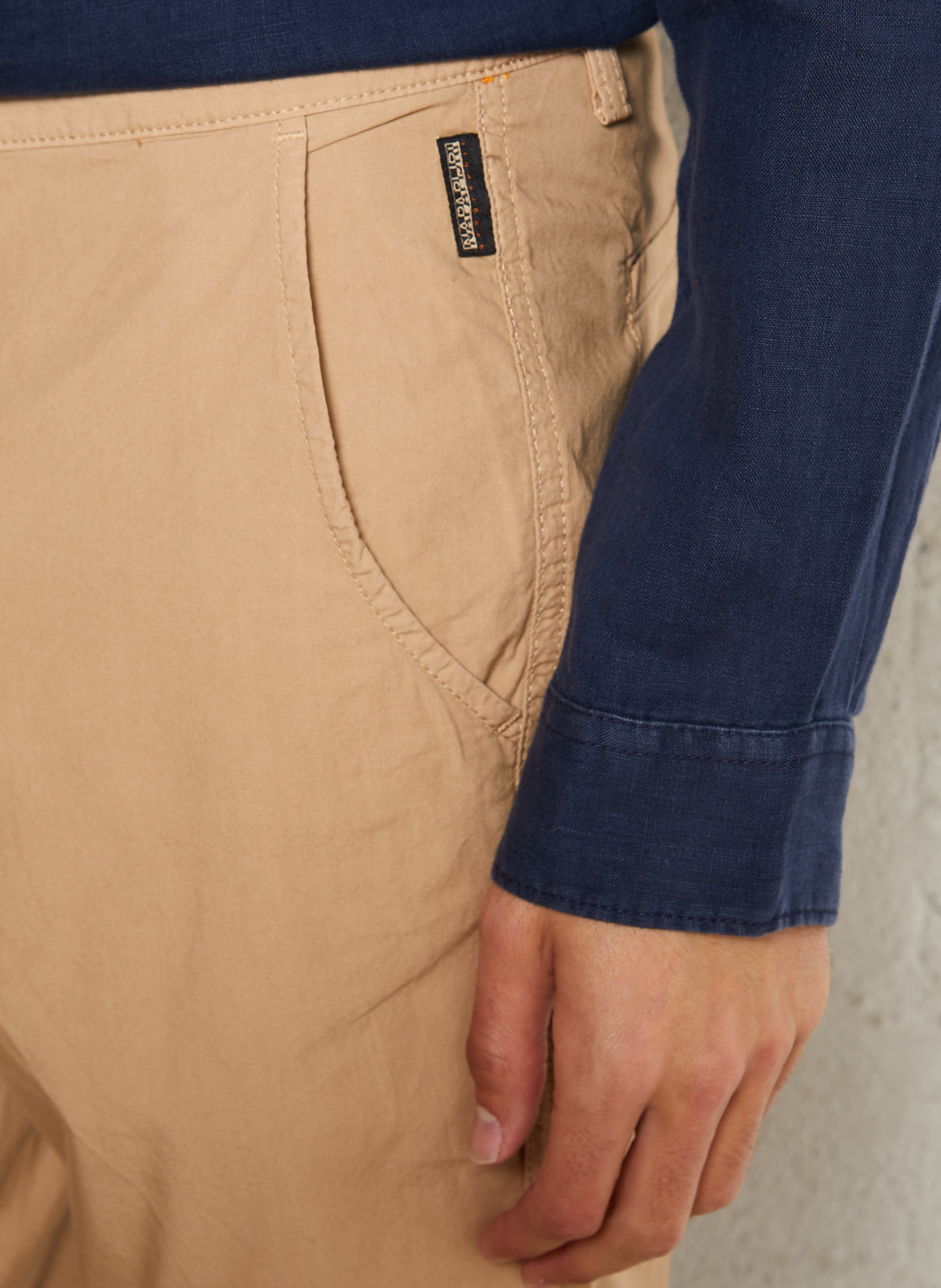 Straight cotton shorts NAPAPIJRI Beige