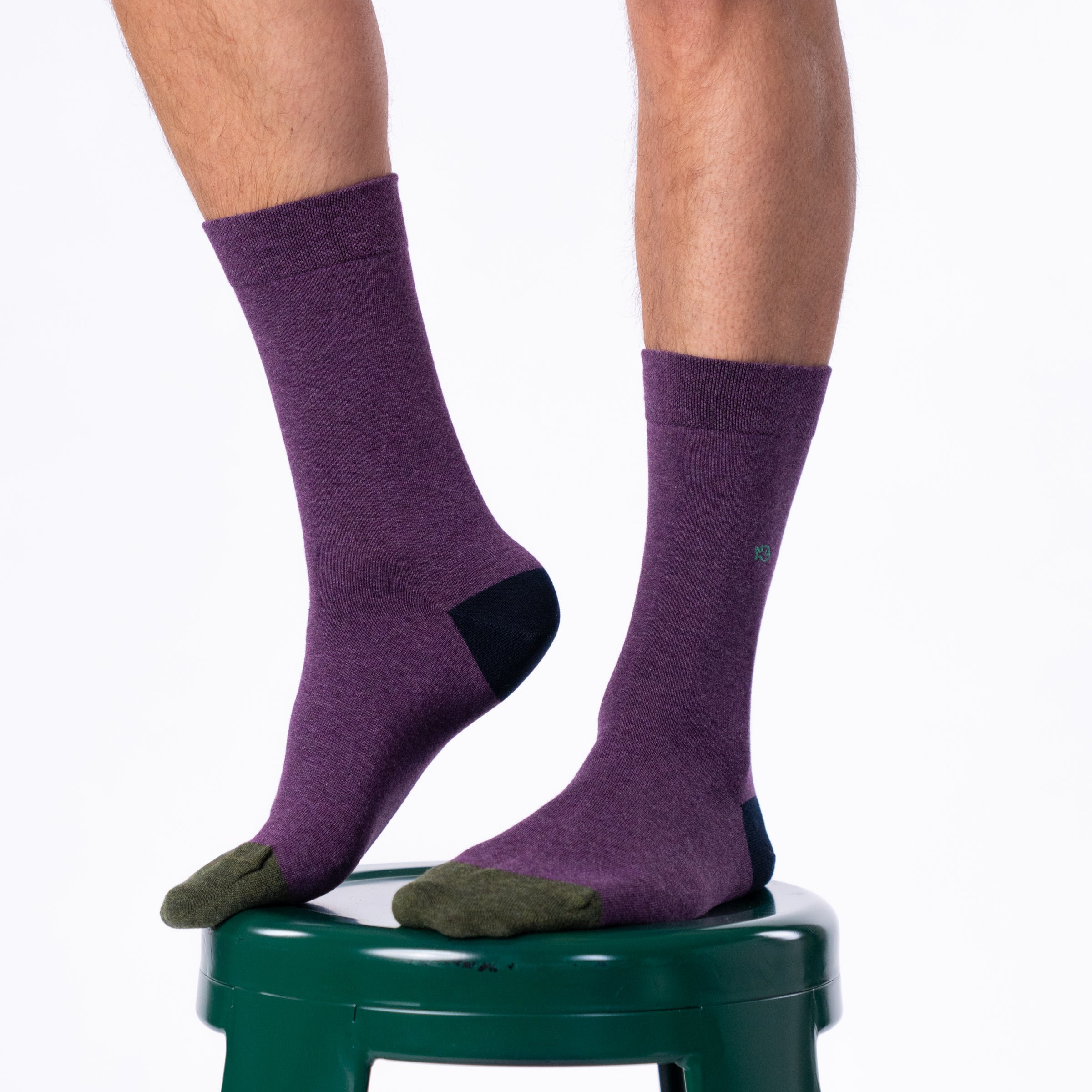 Solid combed cotton socks BILLYBELT Purple