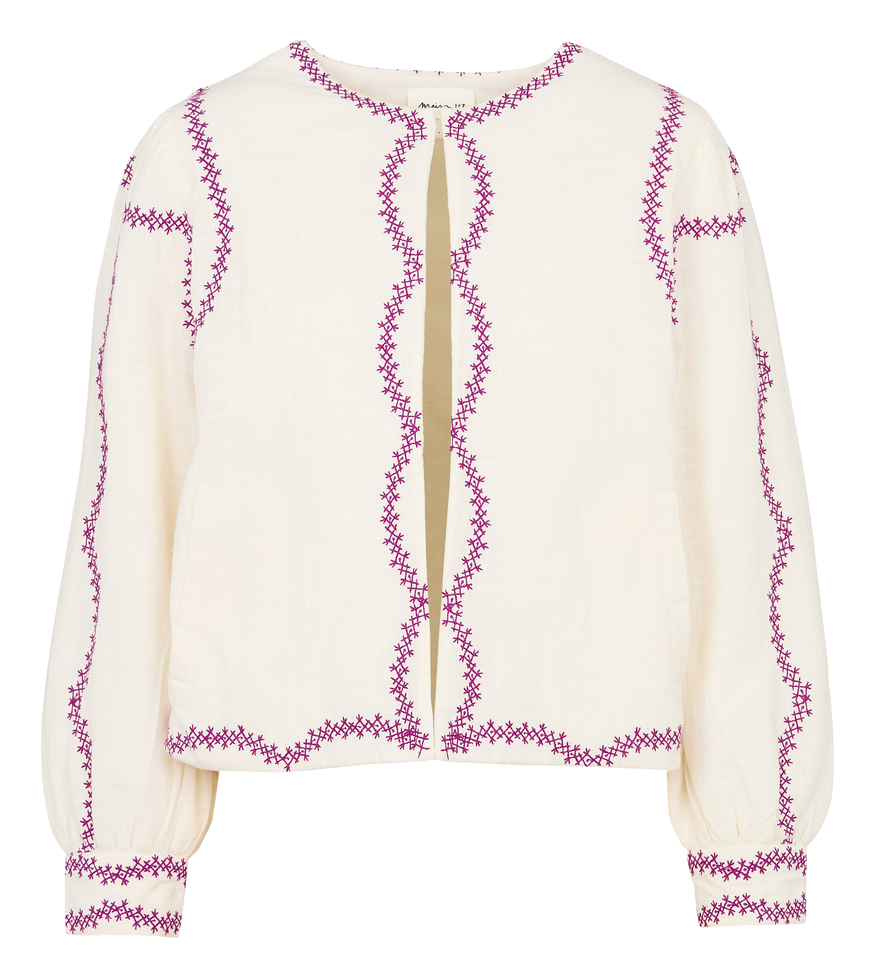 Veste droite en coton MAISON 123 Beige