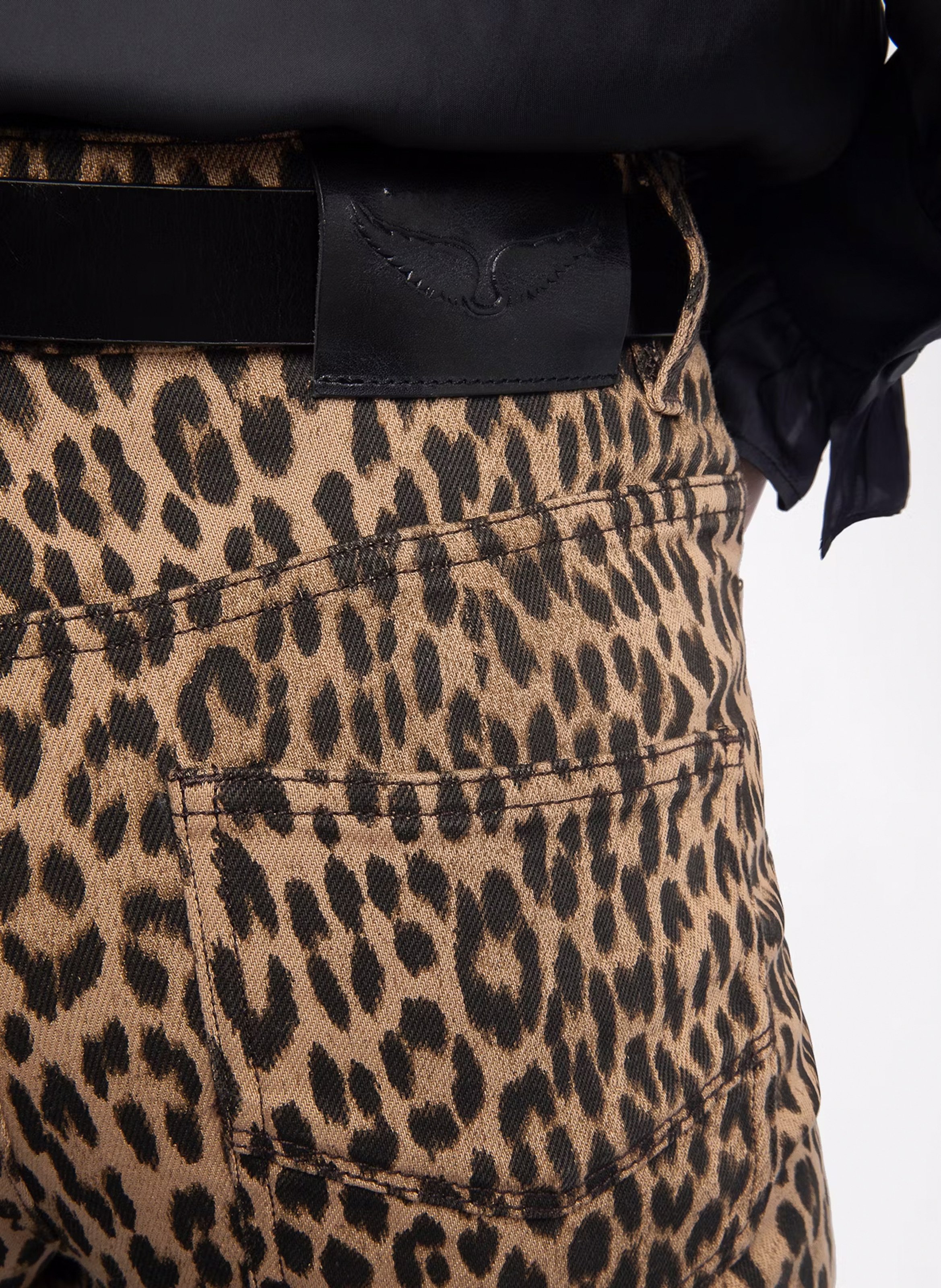 Leopard straight pants ZADIG&VOLTAIRE Brown