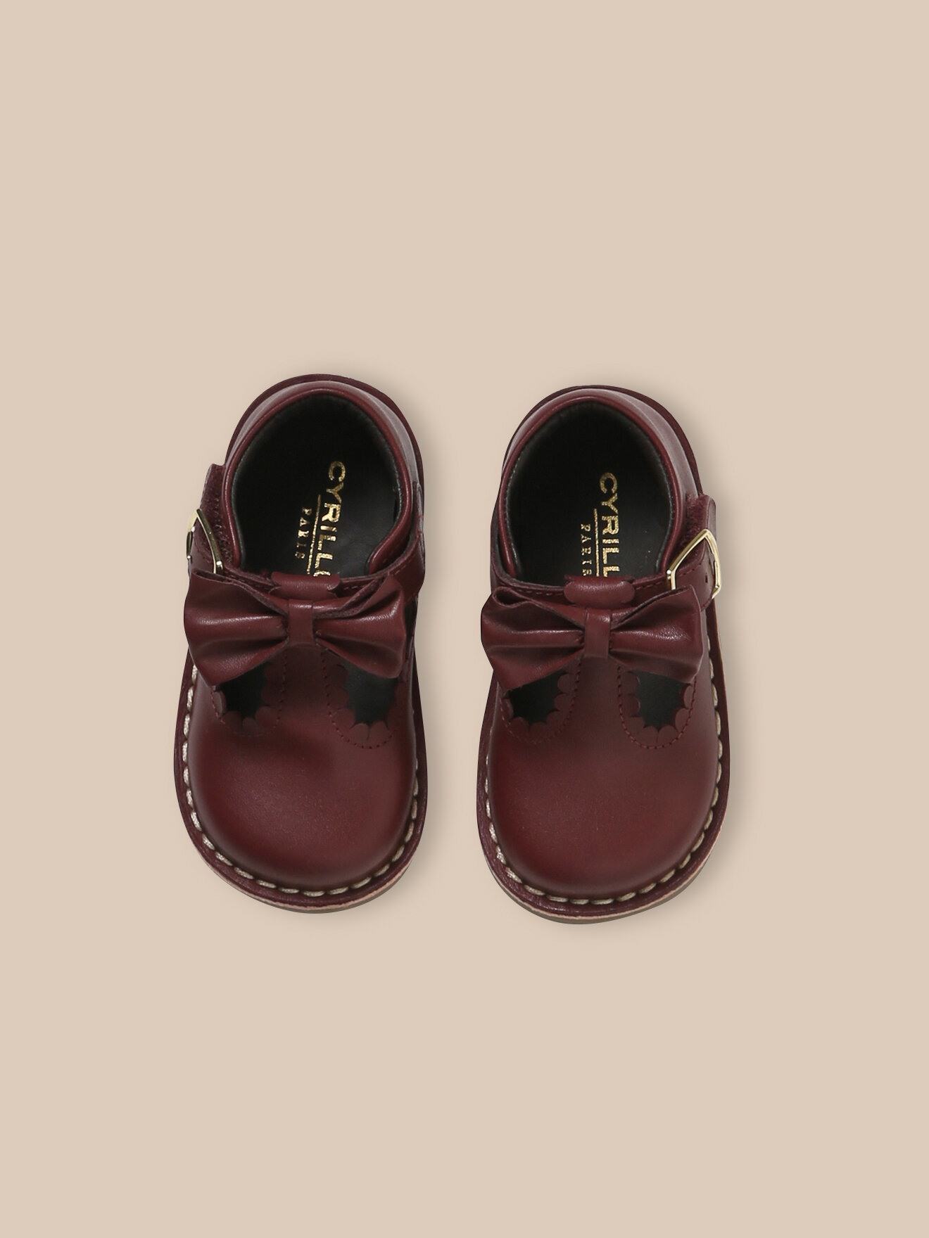 Bow Mary Janes CYRILLUS Red