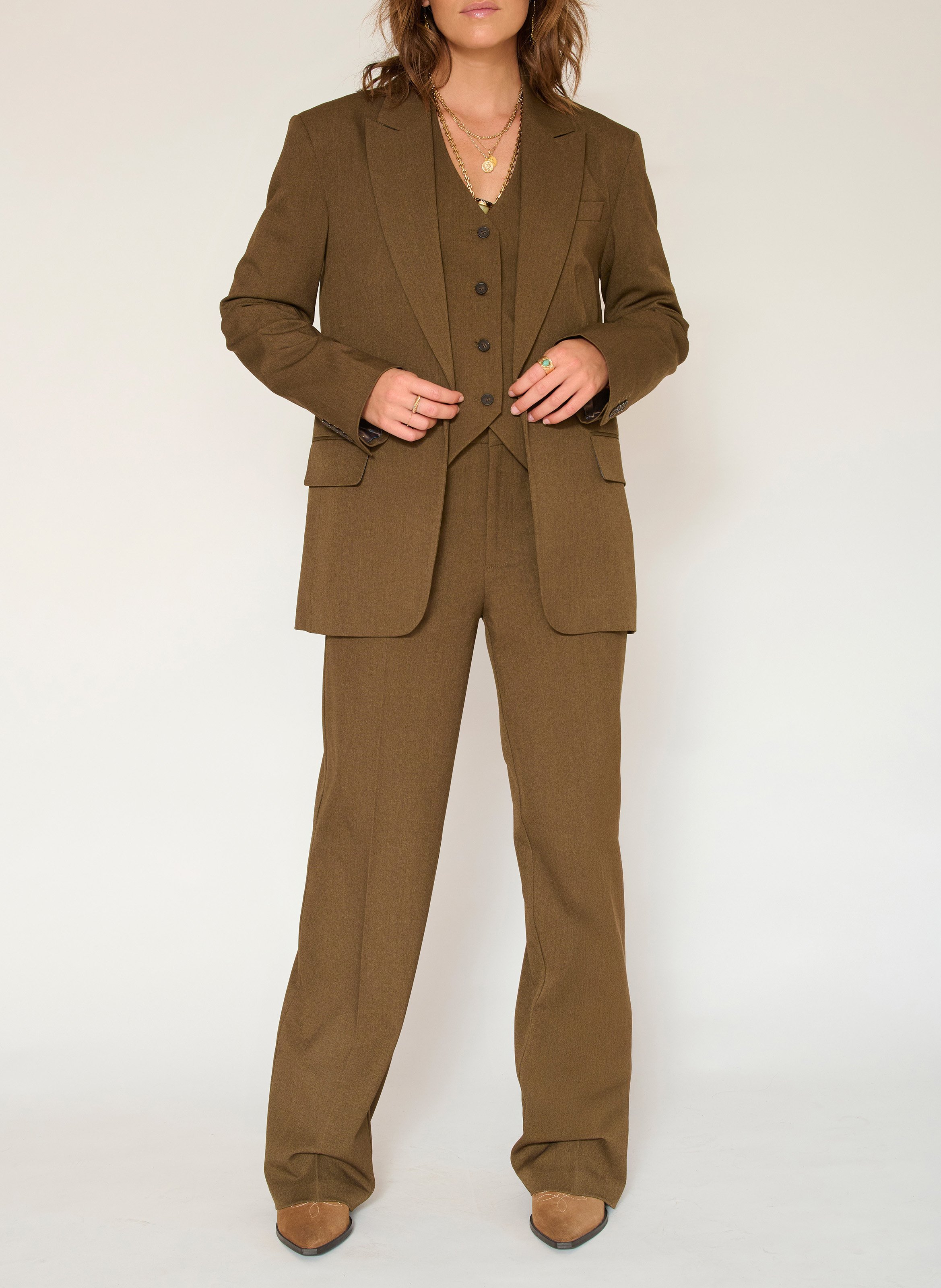 Veste col tailleur MKT Kaki