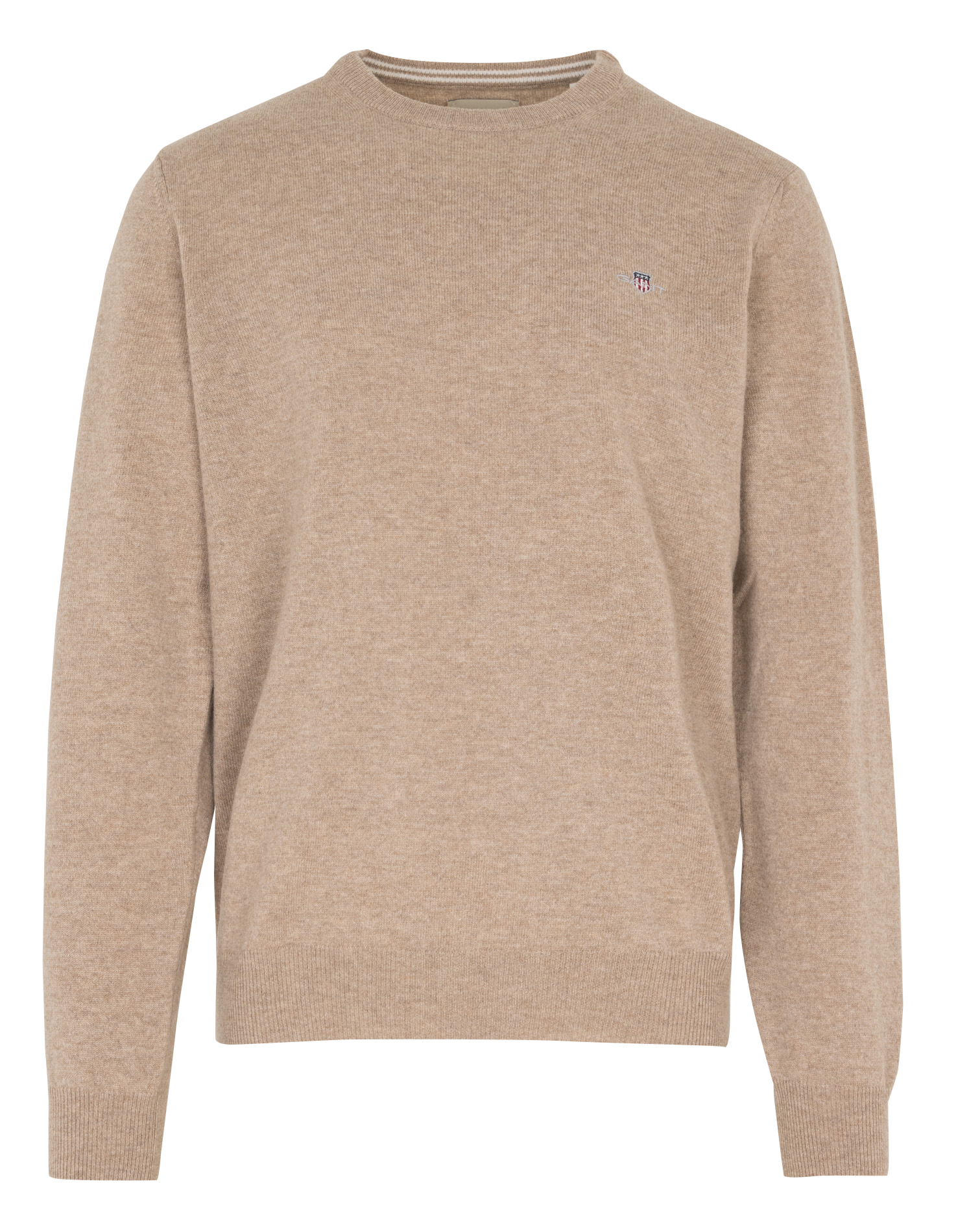 Straight round-neck wool sweater GANT Beige