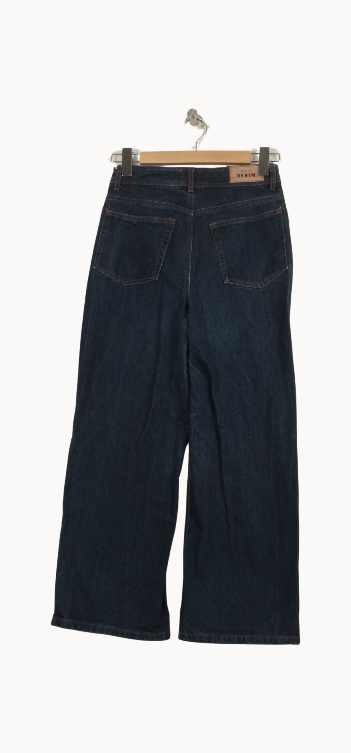 Cropped slim jeans with studs SEZANE - Seconde main Blue