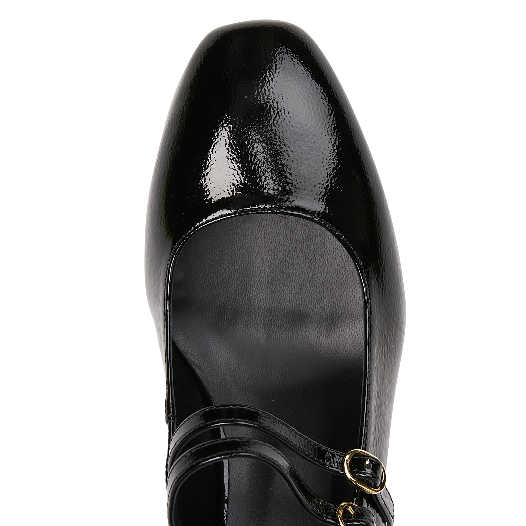 Baby's in geplet lakleer met bandjes BOBBIES Zwart