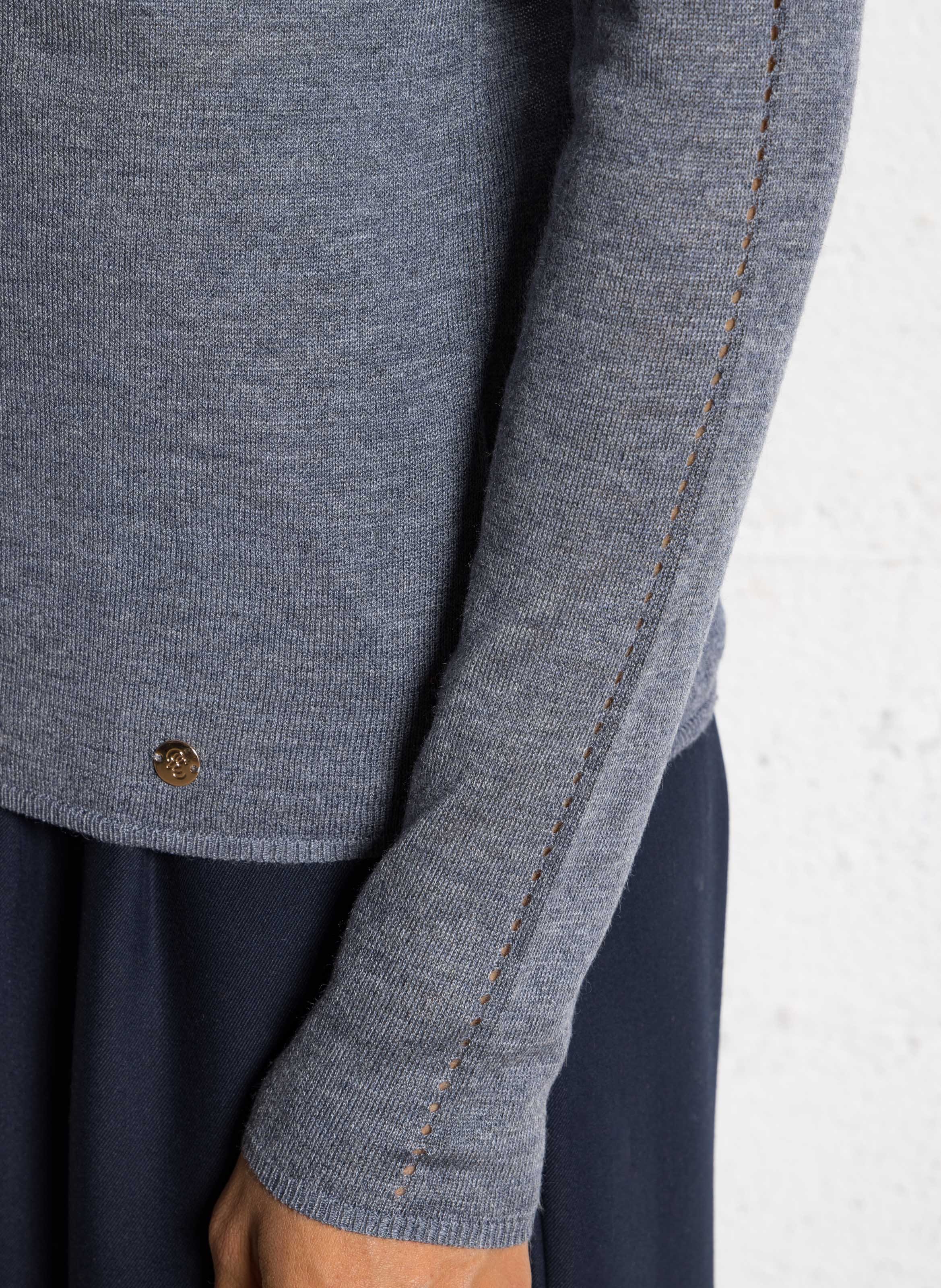 Rollkragenpullover mit langen Ärmeln in Uni-Farbe LA PETITE ETOILE Grau