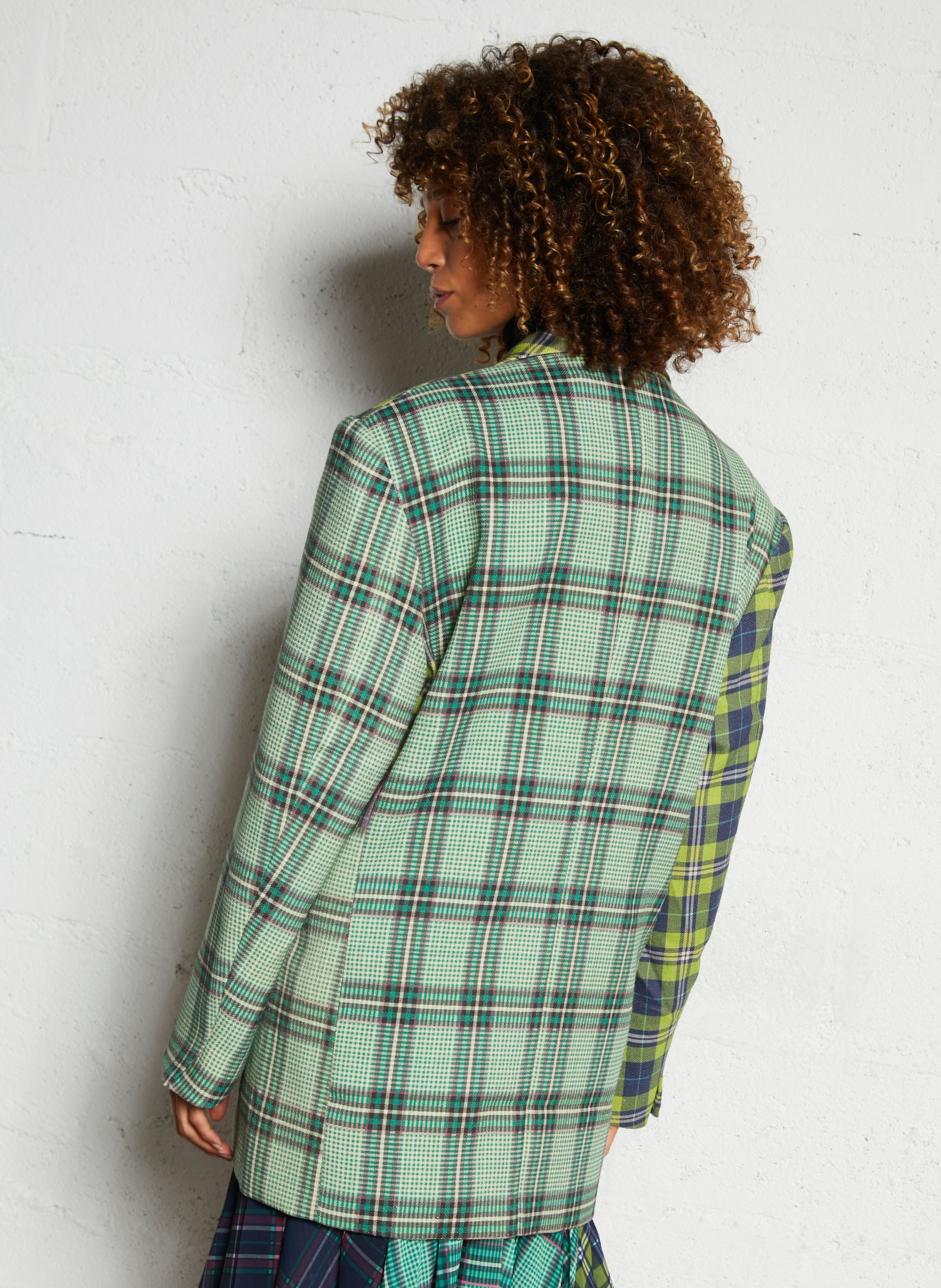 Veste oversize col tailleur à carreaux MES DEMOISELLES Multicolore