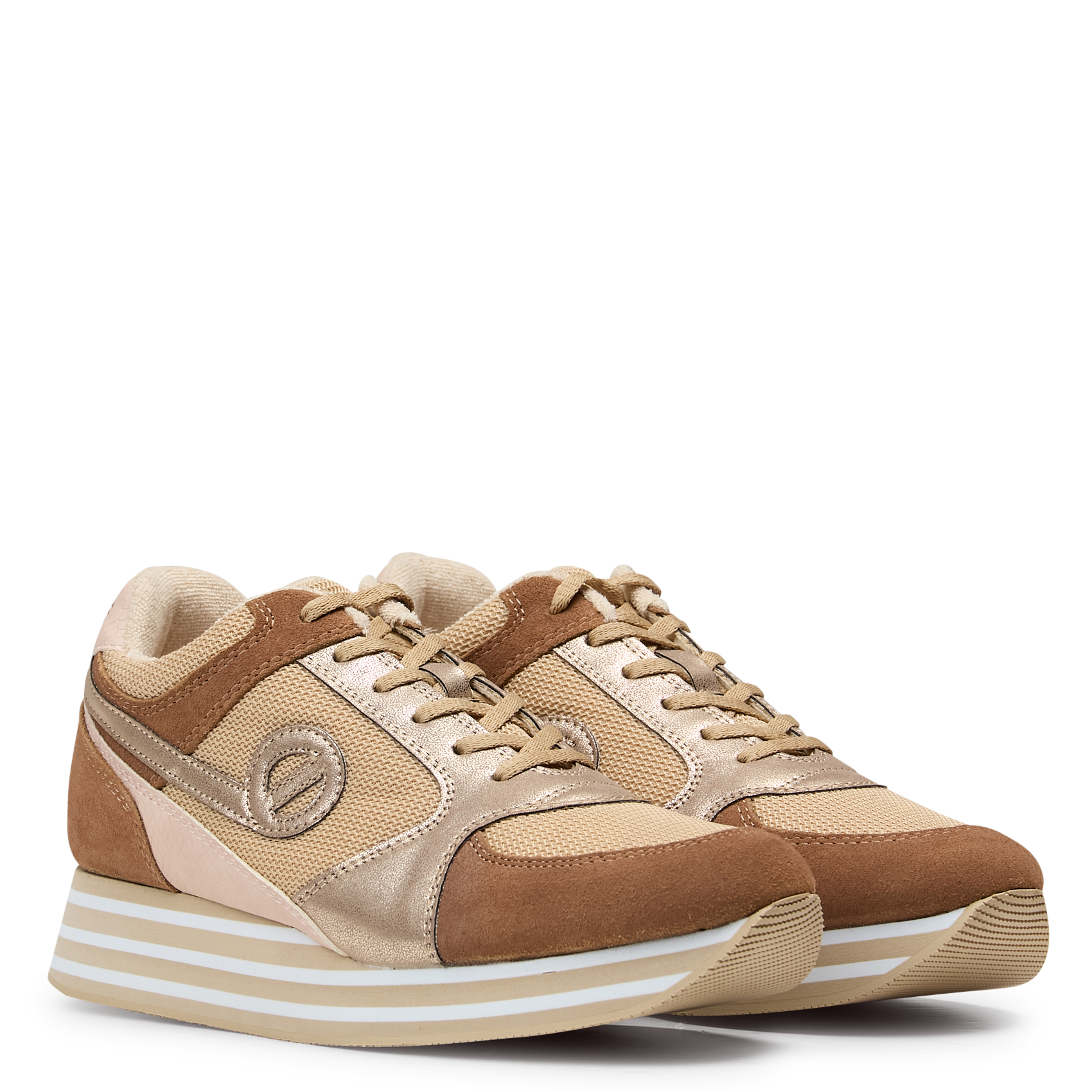 Baskets basses à semelles compensées NO NAME Multicolore