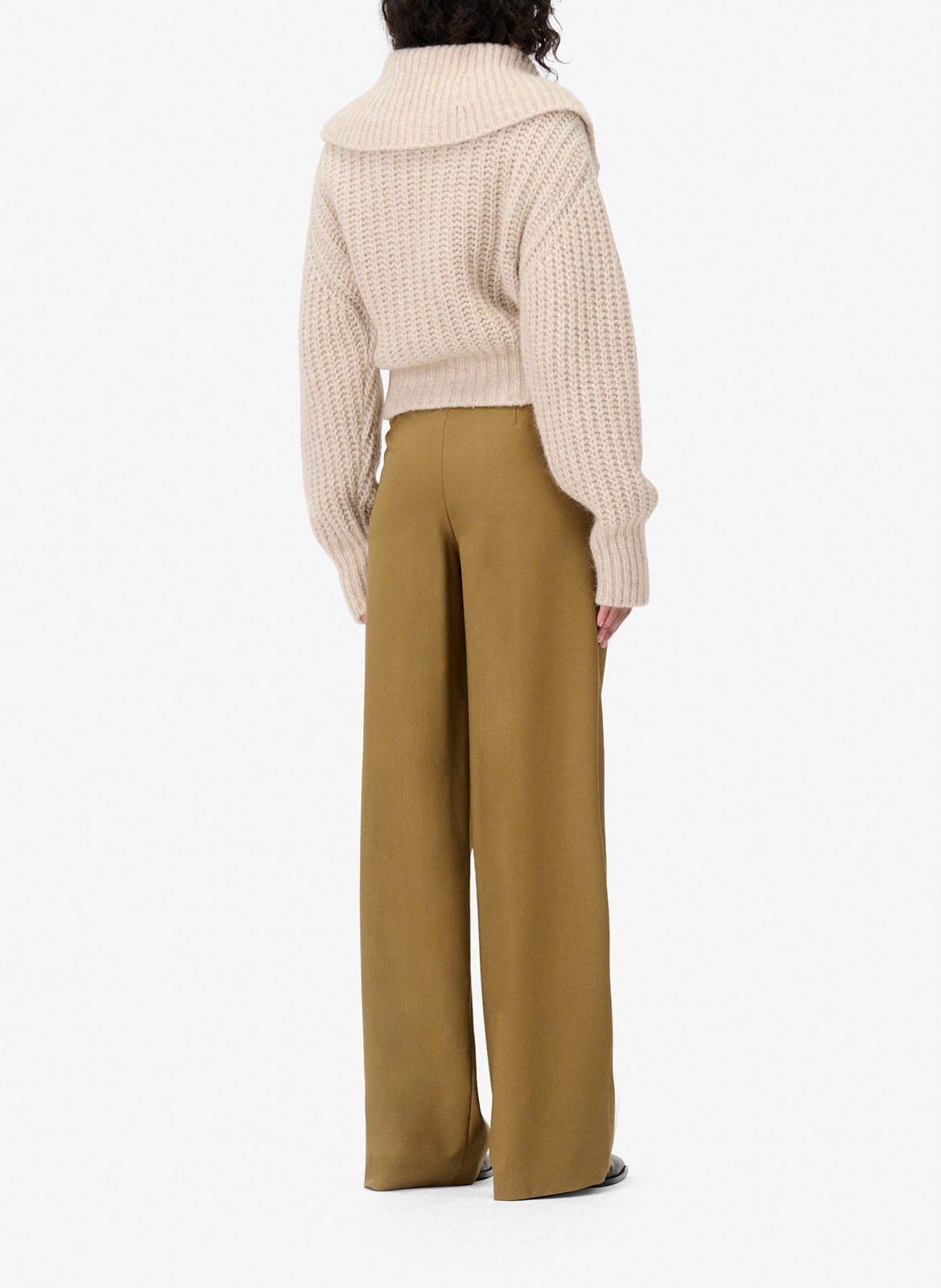 Pantalon droit en laine IRO Marron