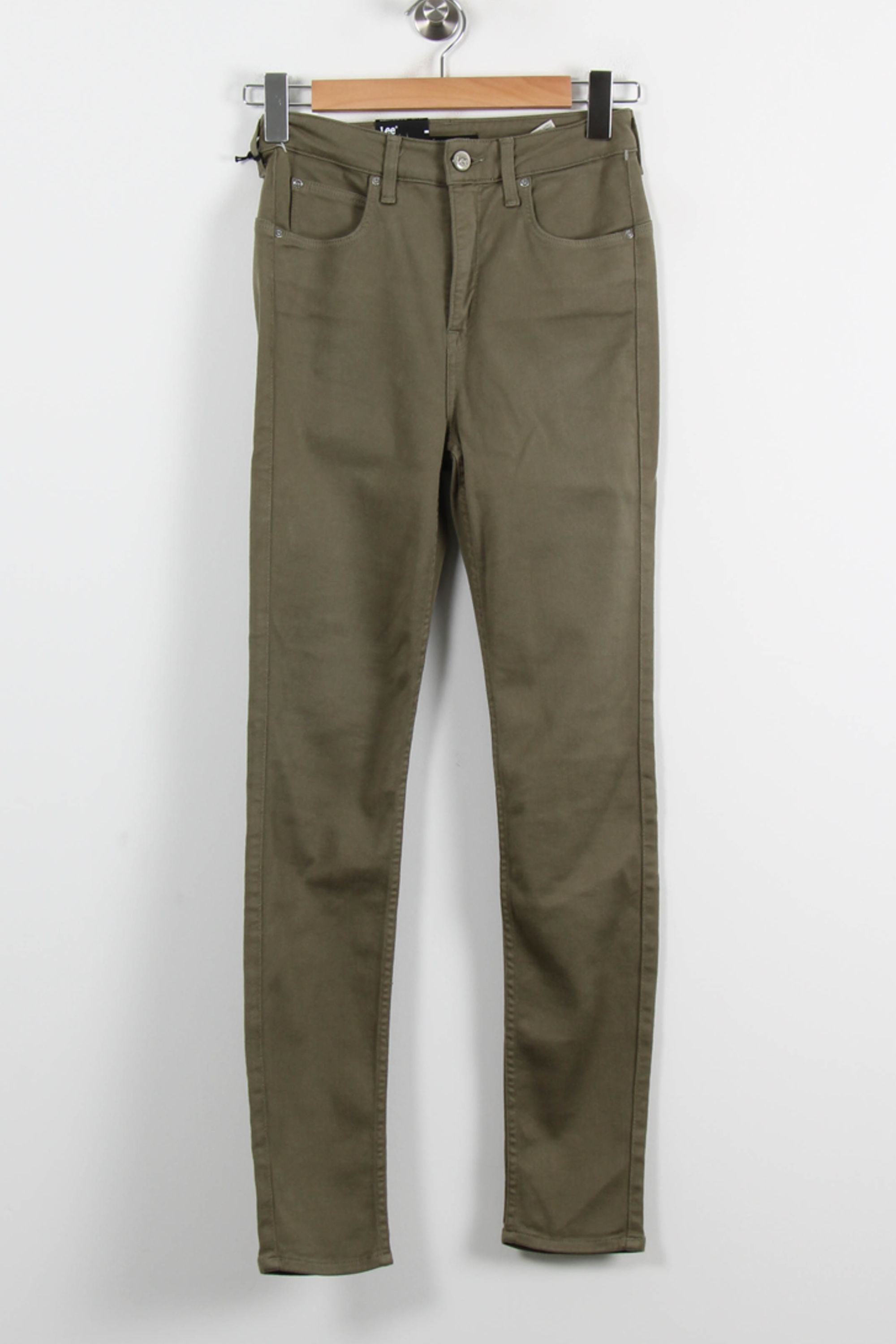 Cropped slim jeans with studs LEE - Seconde Main Green