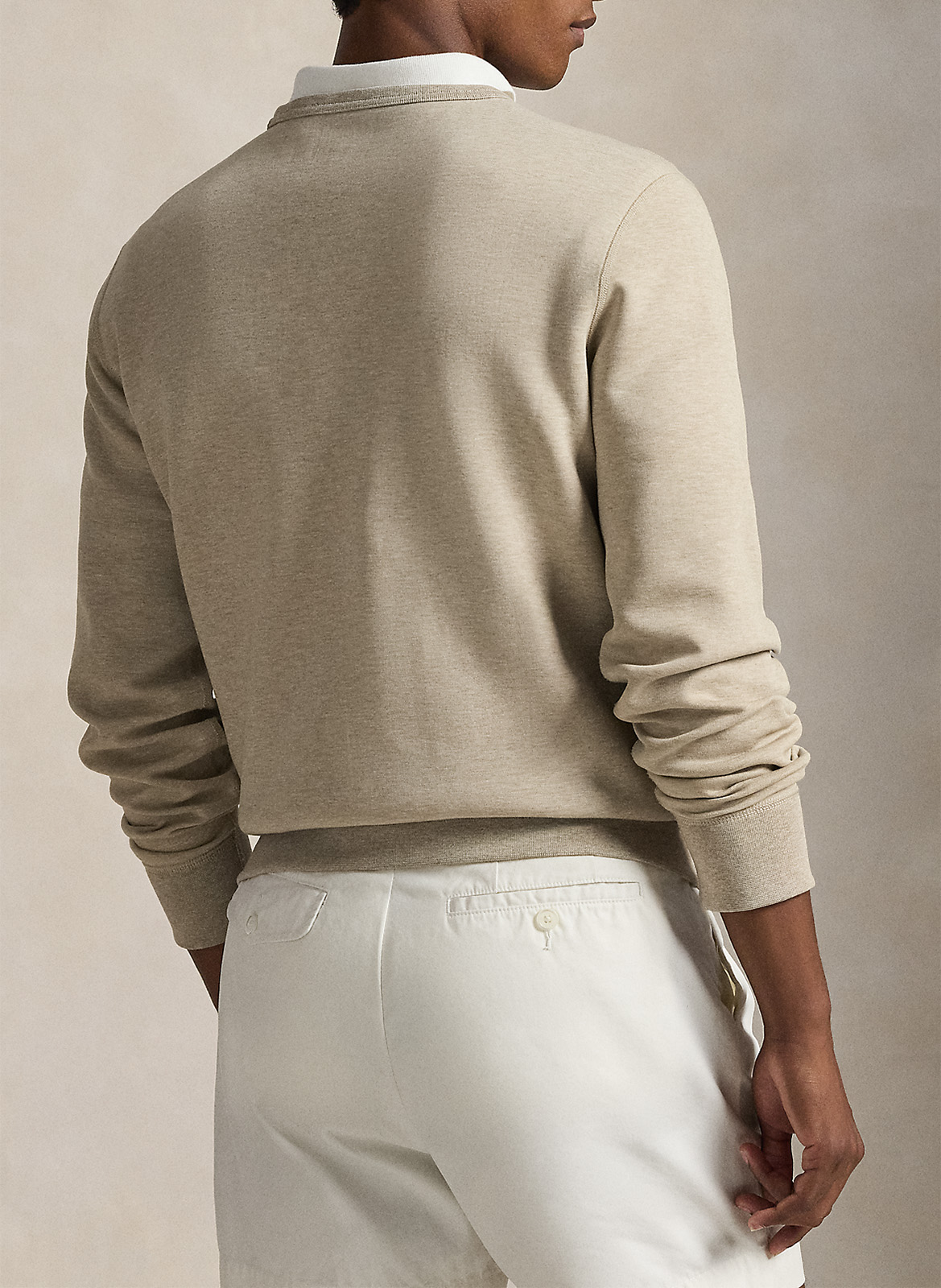 Straight cotton-blend sweatshirt POLO RALPH LAUREN Beige