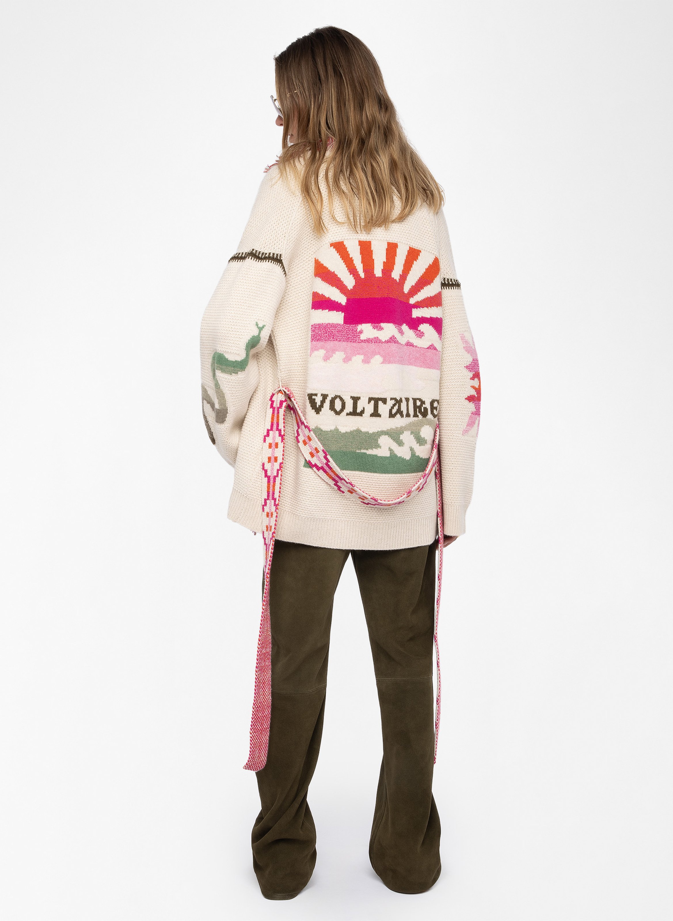 Mantel met sjaalkraag van wol en kasjmier ZADIG&VOLTAIRE Beige