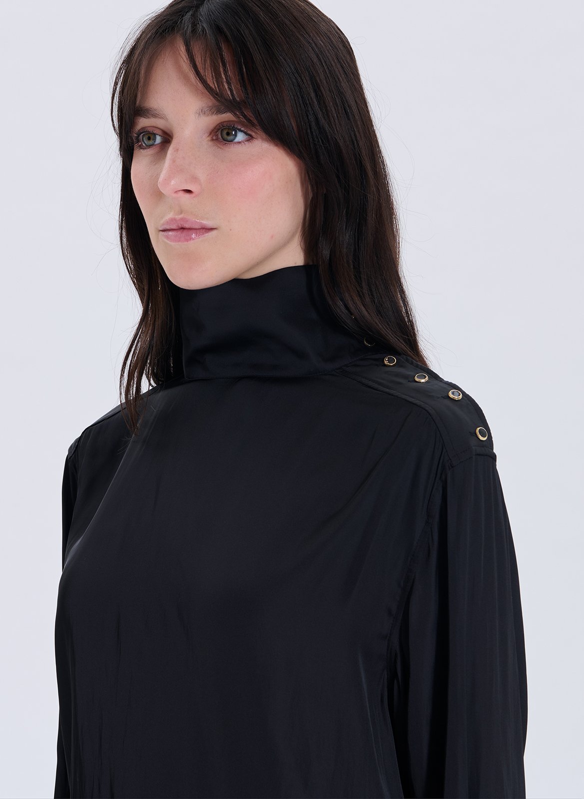 Top droit col montant ZAPA Noir