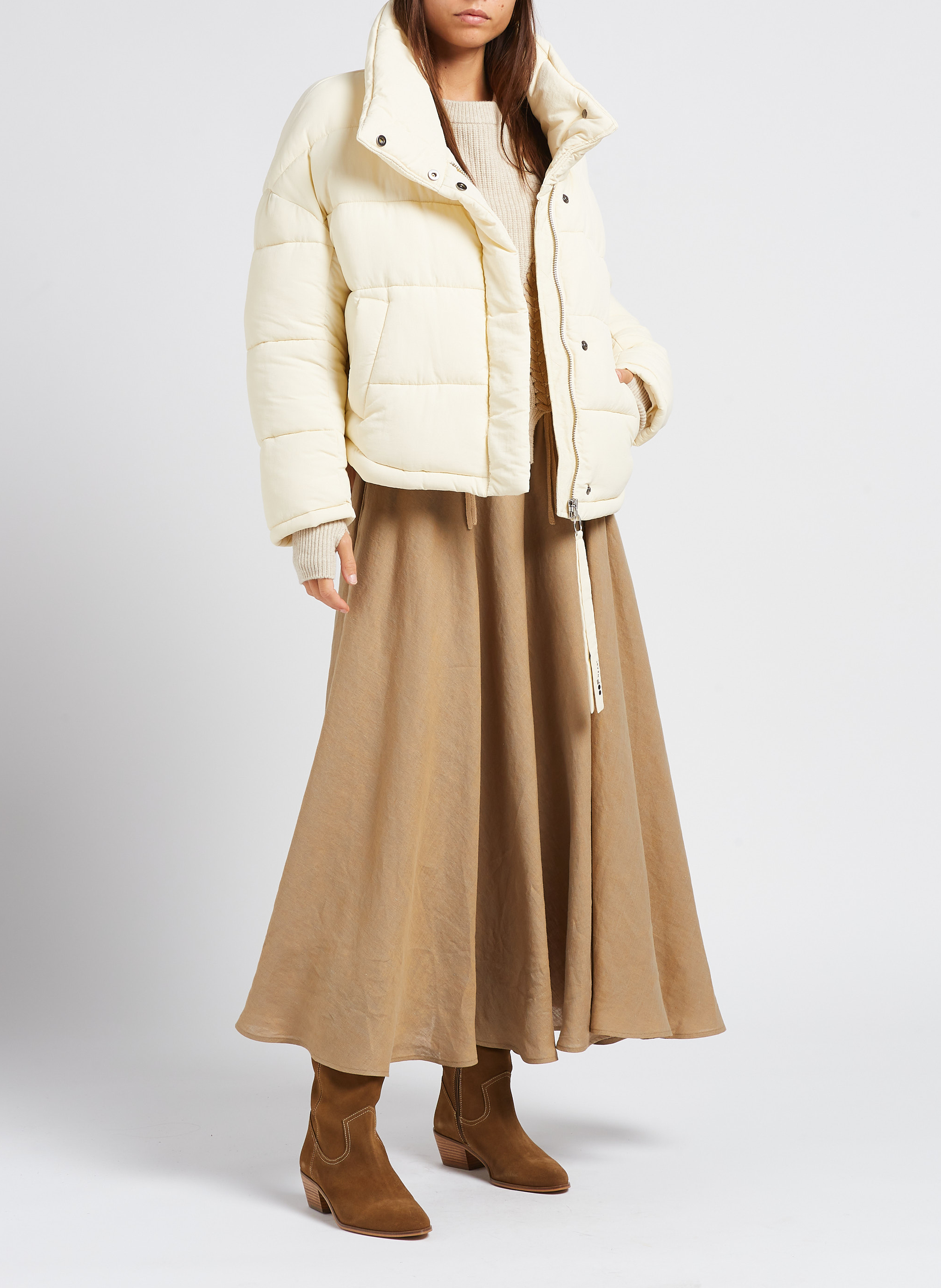 Doudoune oversize col montant  OOF Blanc