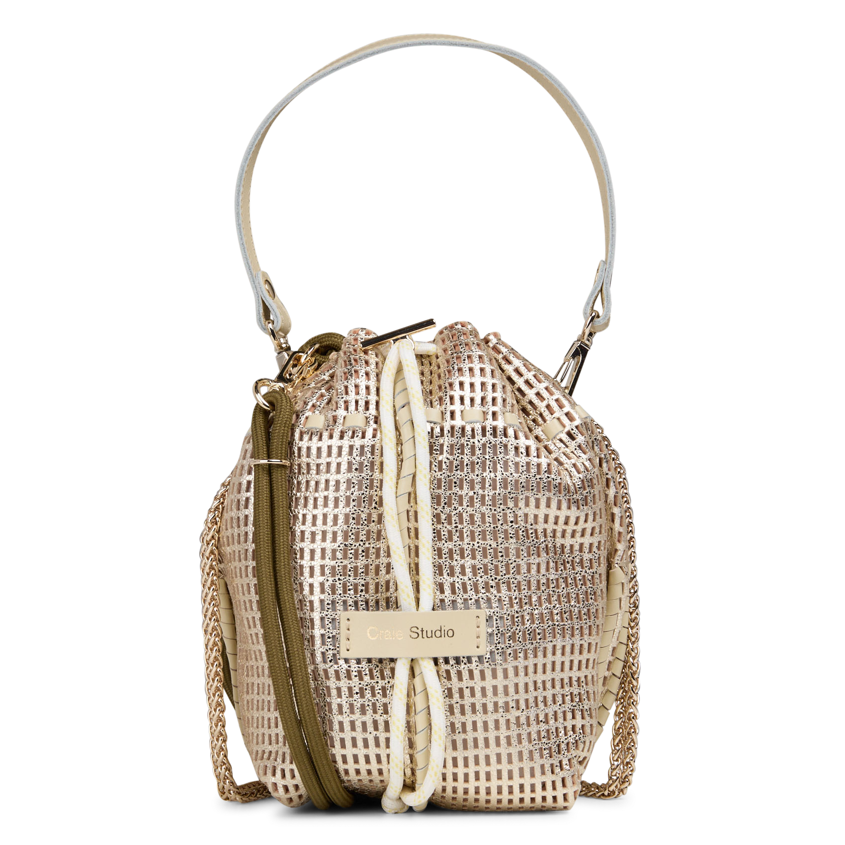 Sac bourse en cuir ajouré CRAIE STUDIO