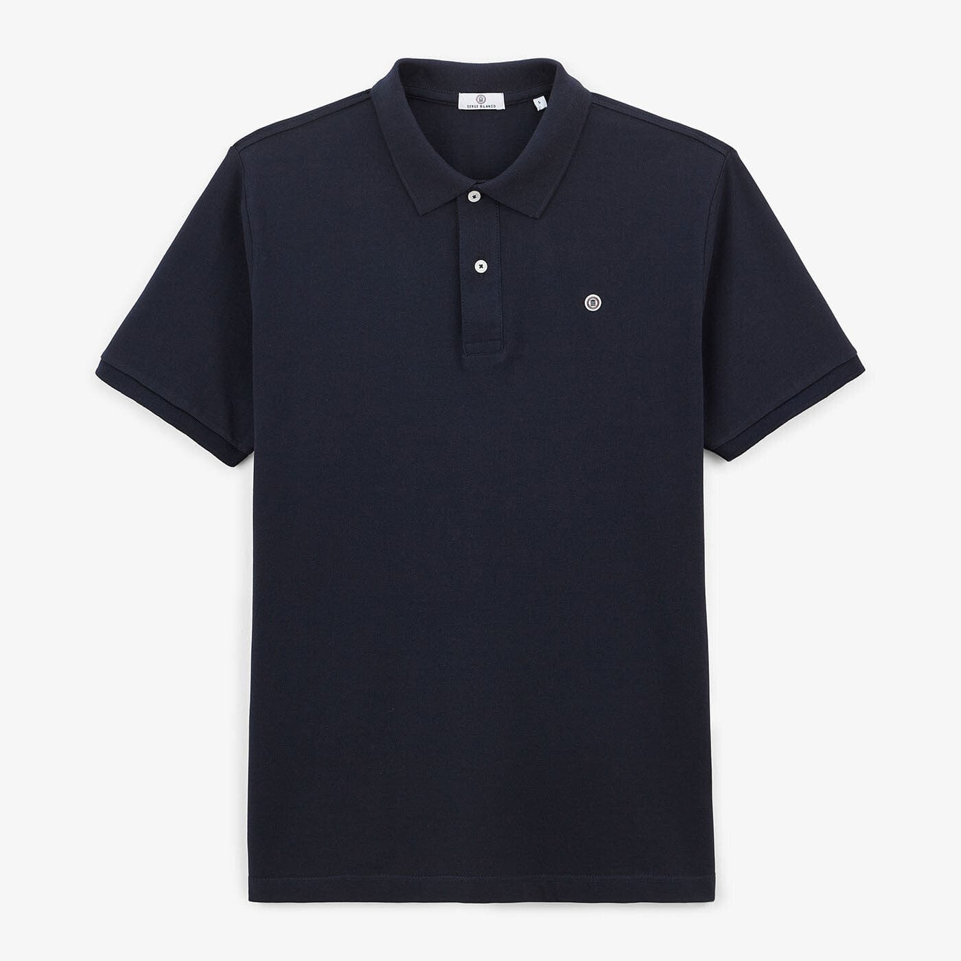 Short-sleeved piqué knit polo SERGE BLANCO Blue