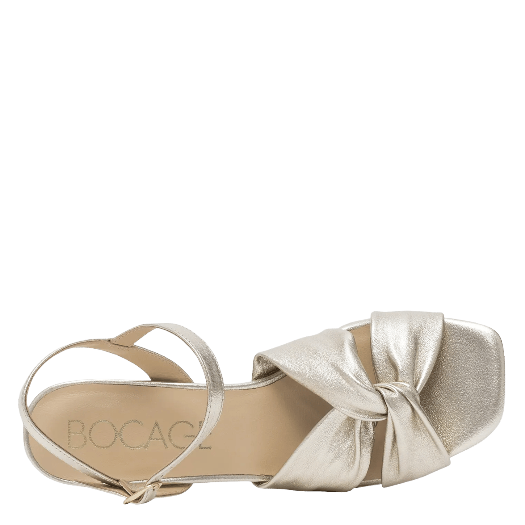 Sandales à talons en cuir BOCAGE Doré
