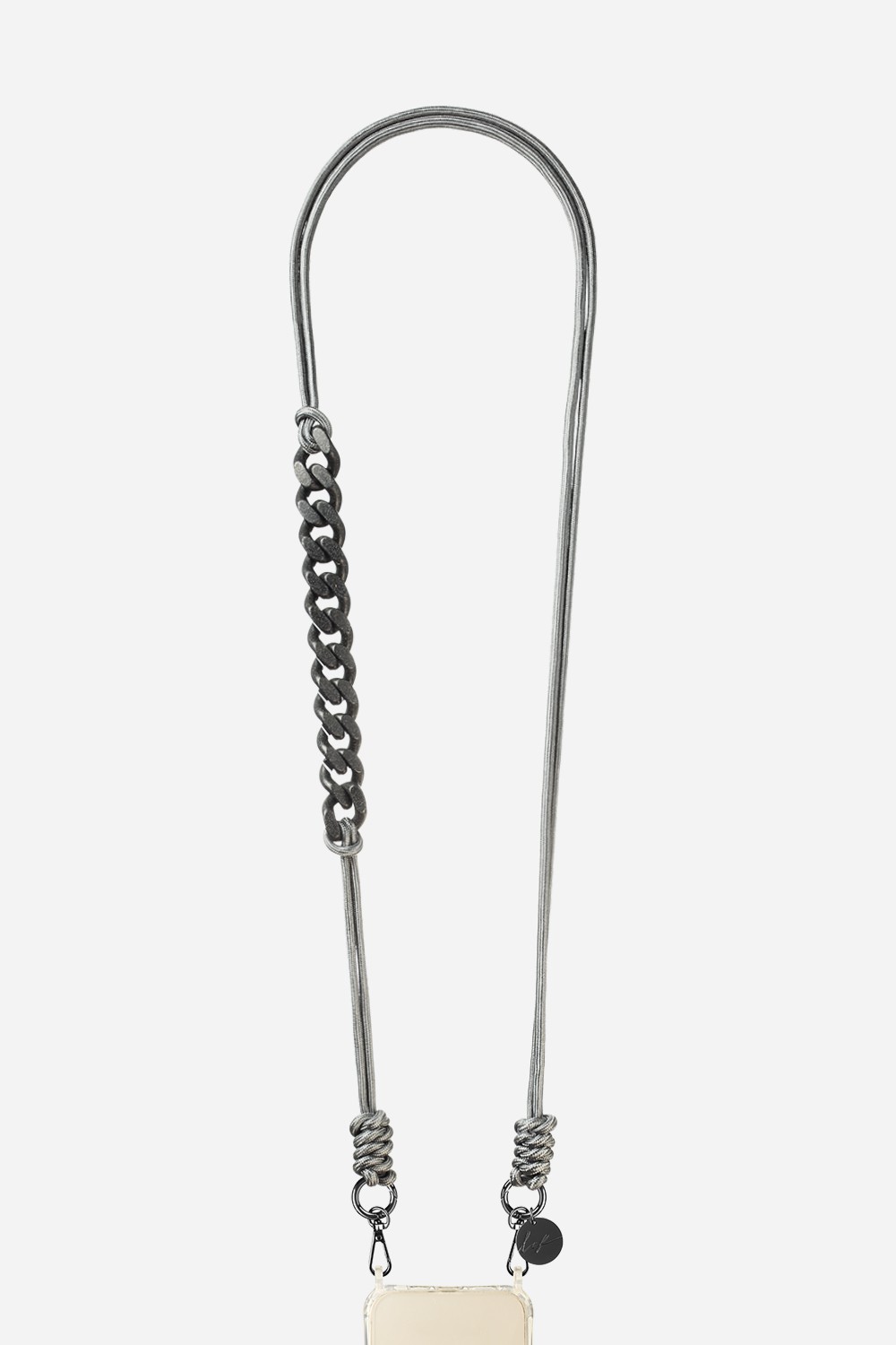 Cotton phone cord LA COQUE FRANCAISE Silver