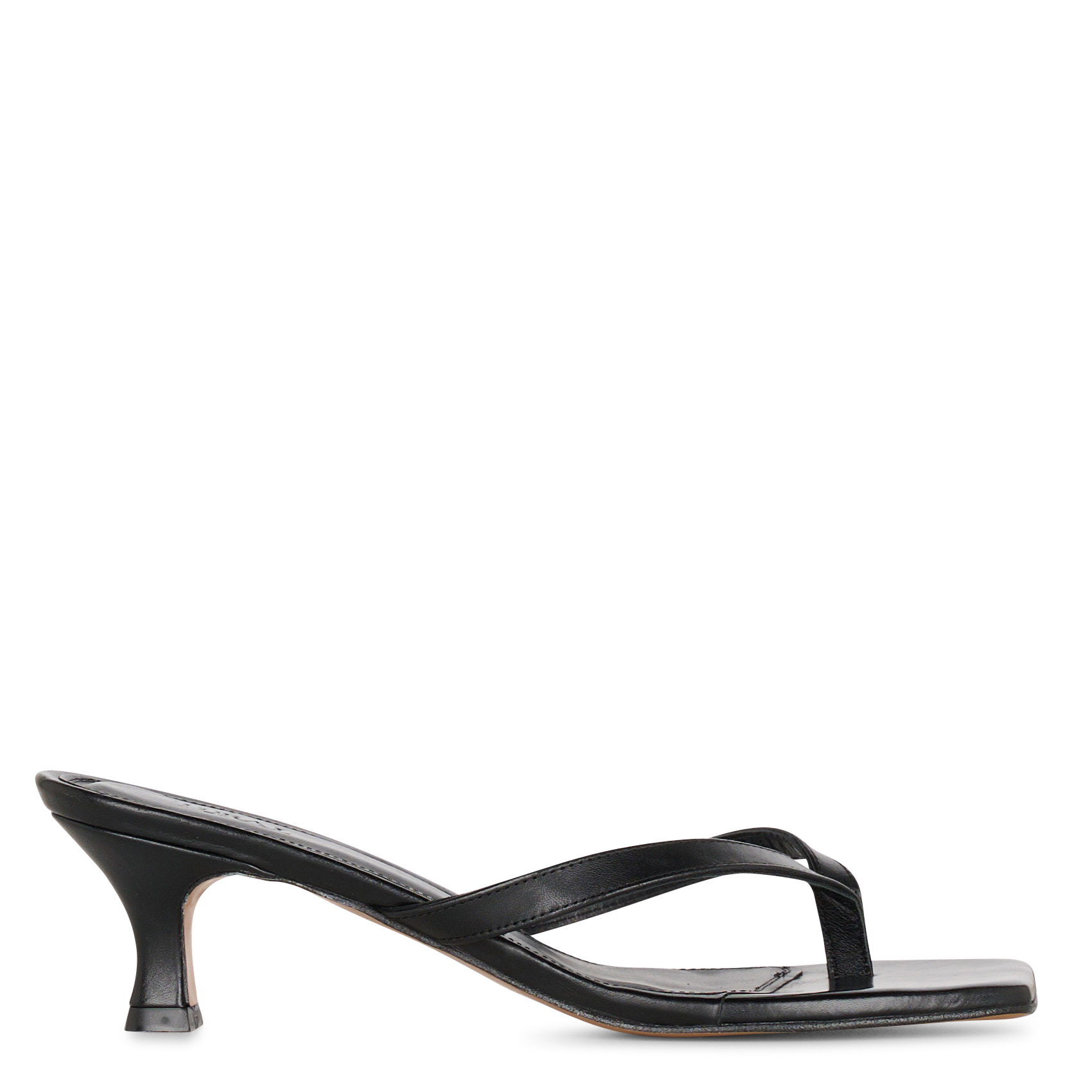 Mules à talon en cuir TORAL Noir