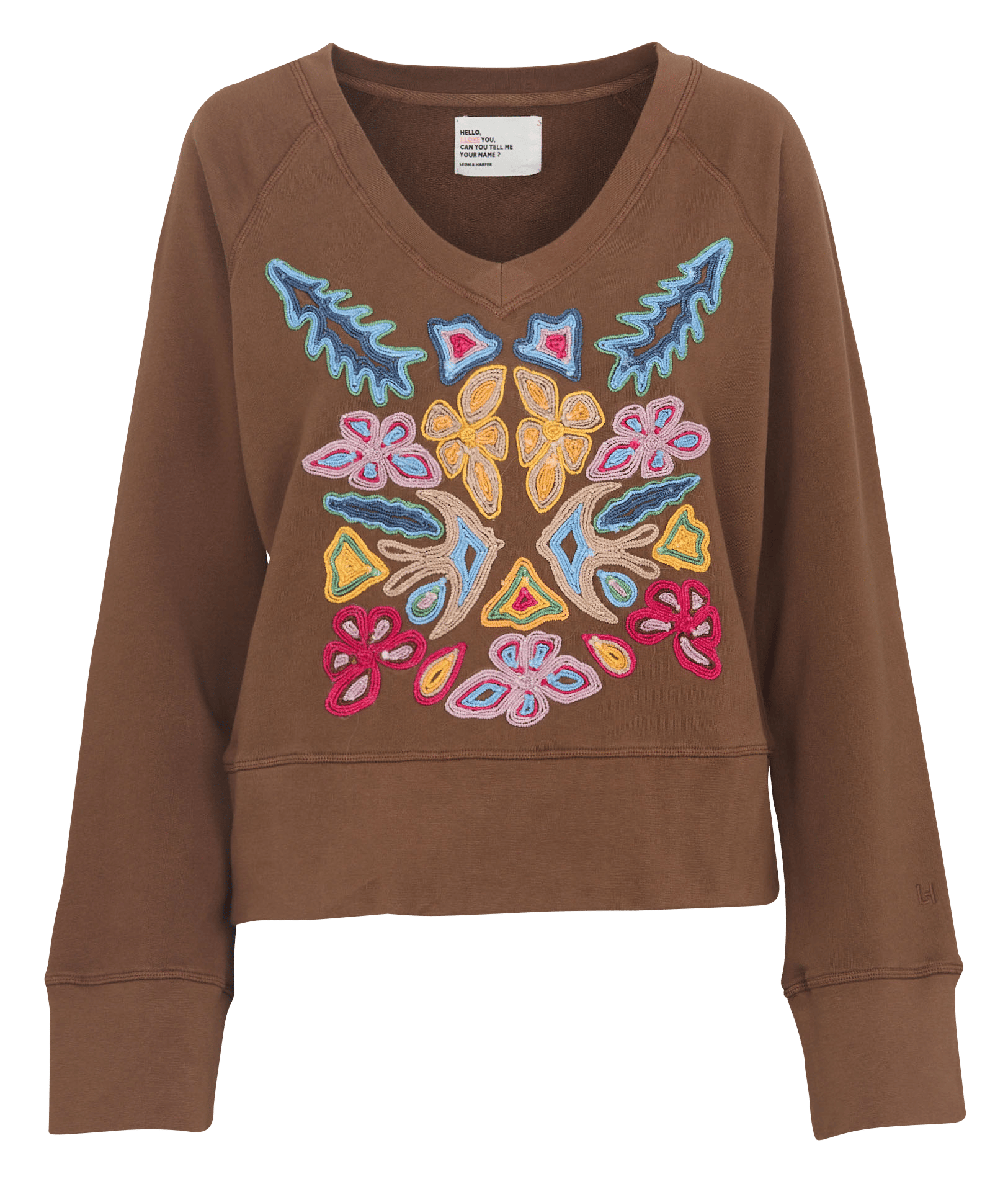 V-neck organic cotton sweater LEON & HARPER