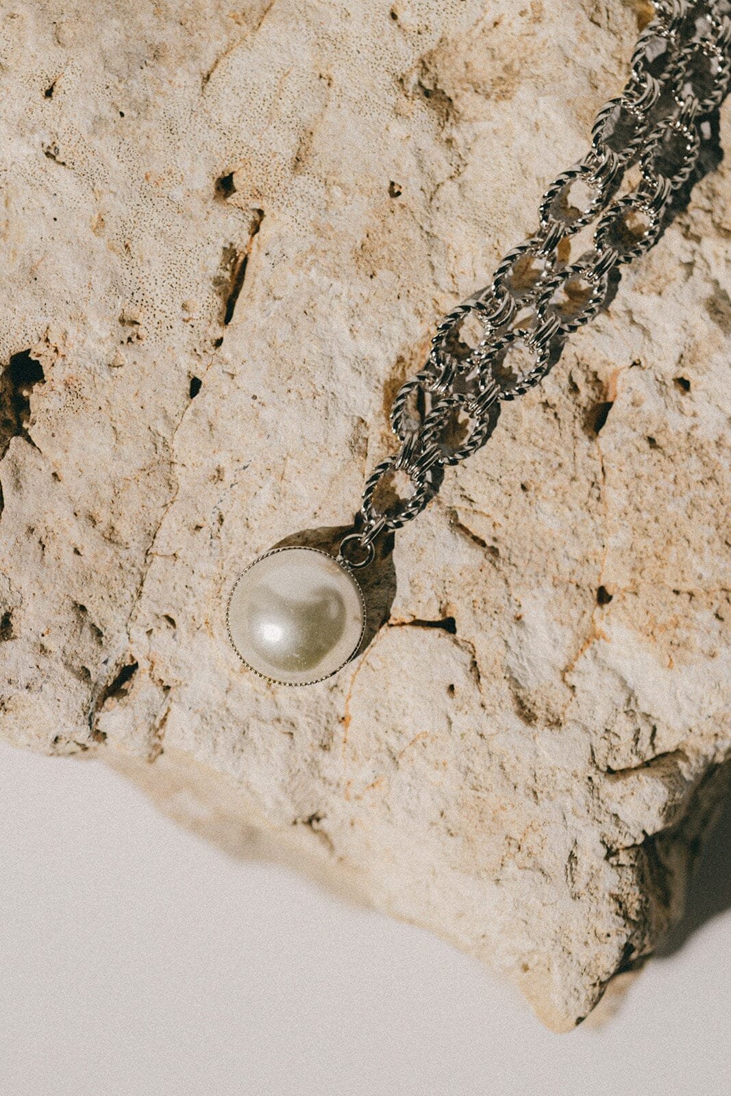 Maxi gold-plated pearl necklace MONSIEUR SIMONE Silver