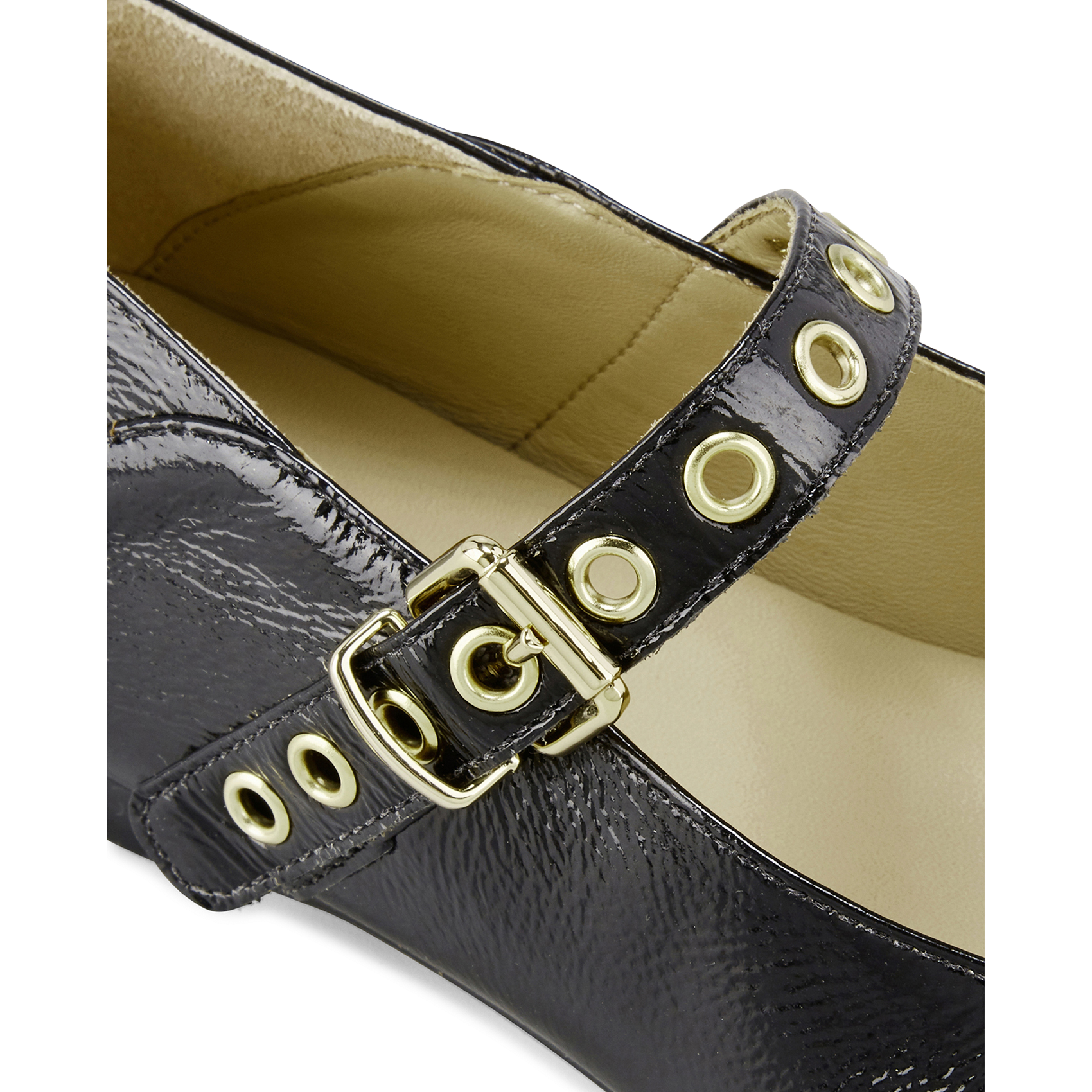 Ballerines en cuir vernis COSMOPARIS Noir