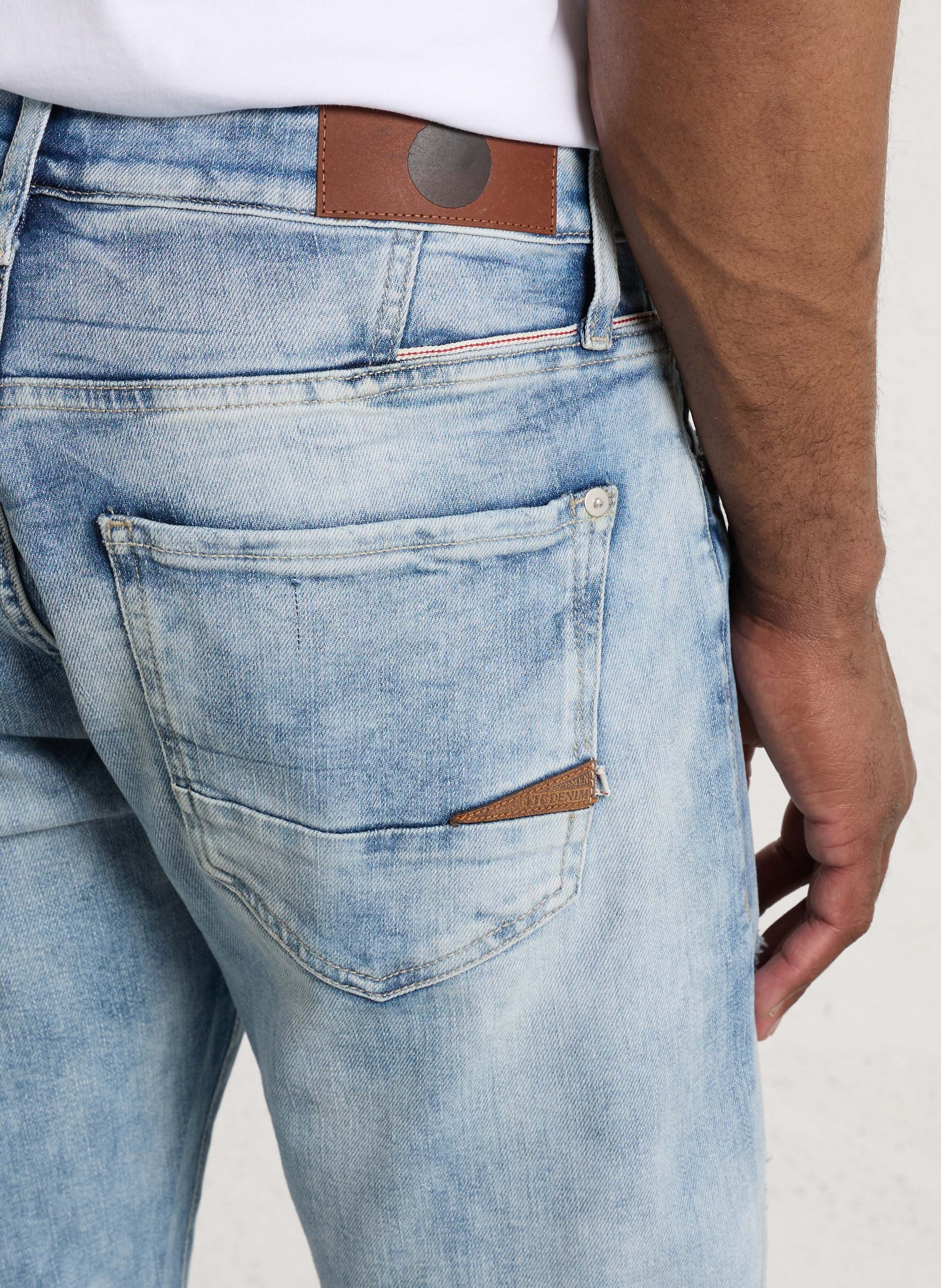 Schmale Jeans aus Baumwollmischung LE TEMPS DES CERISES Blau