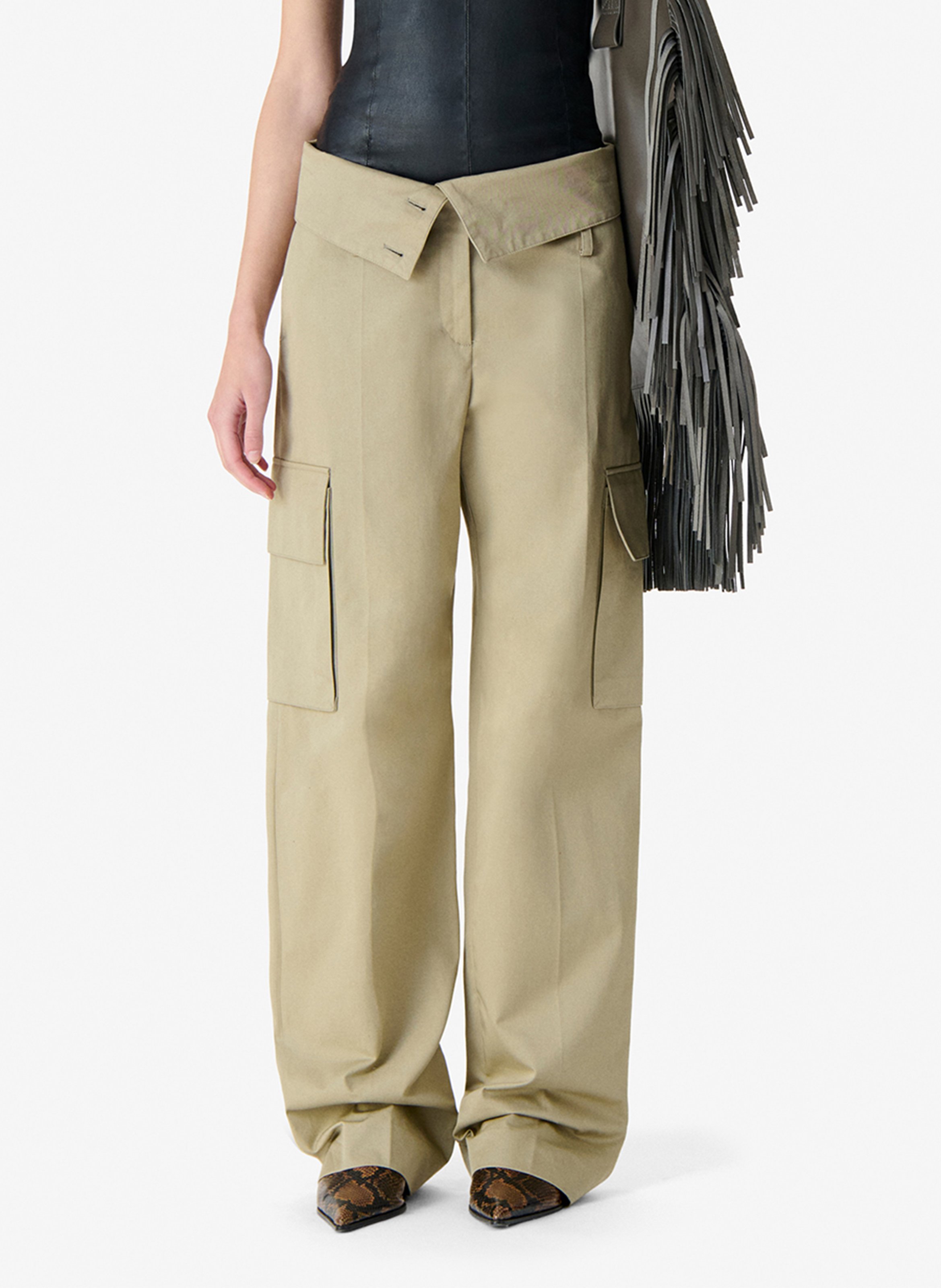 Gerade geschnittene Baumwollhose IRO Grau