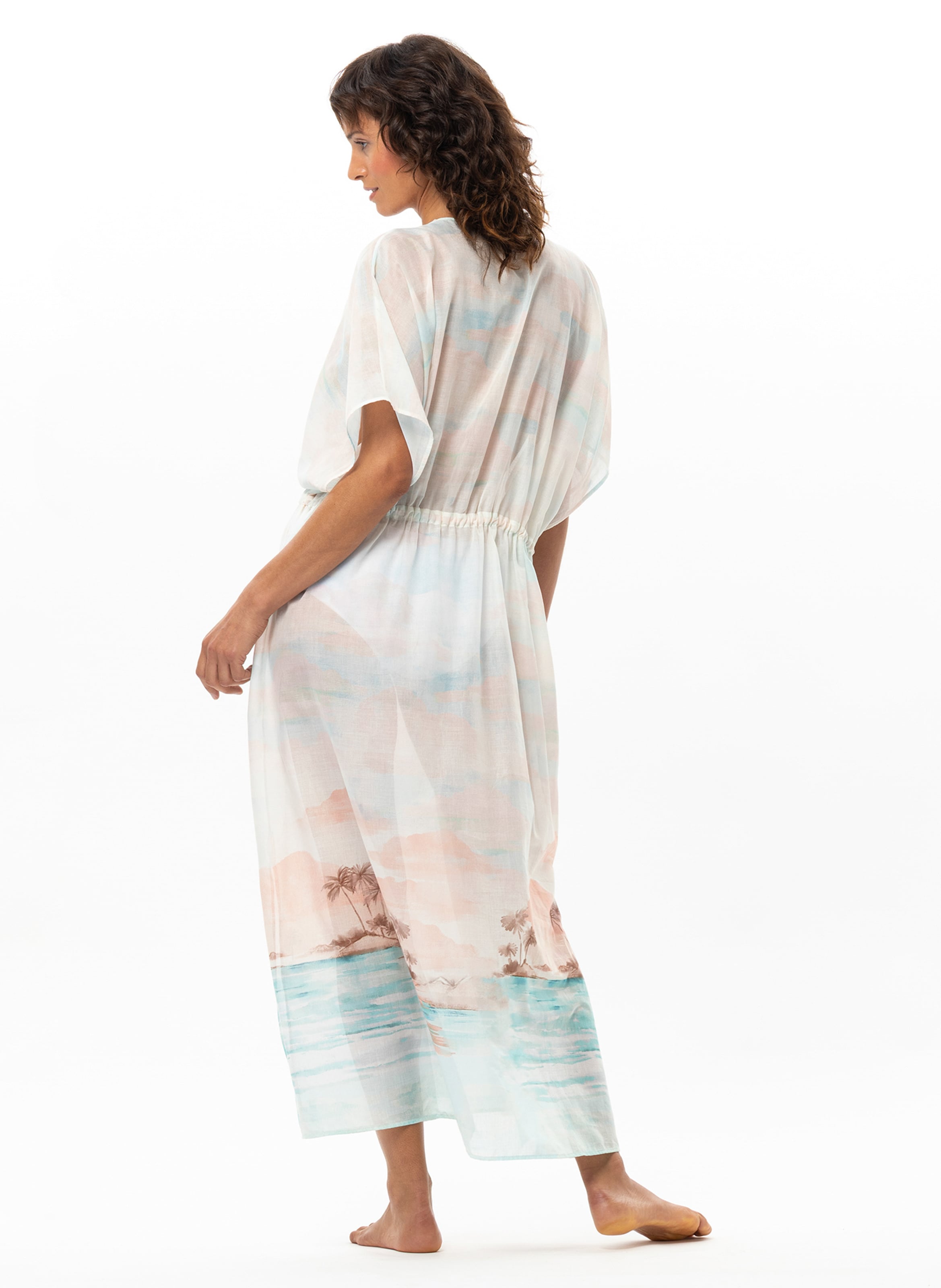 Kaftan en voile de coton LE CHAT Multicolore