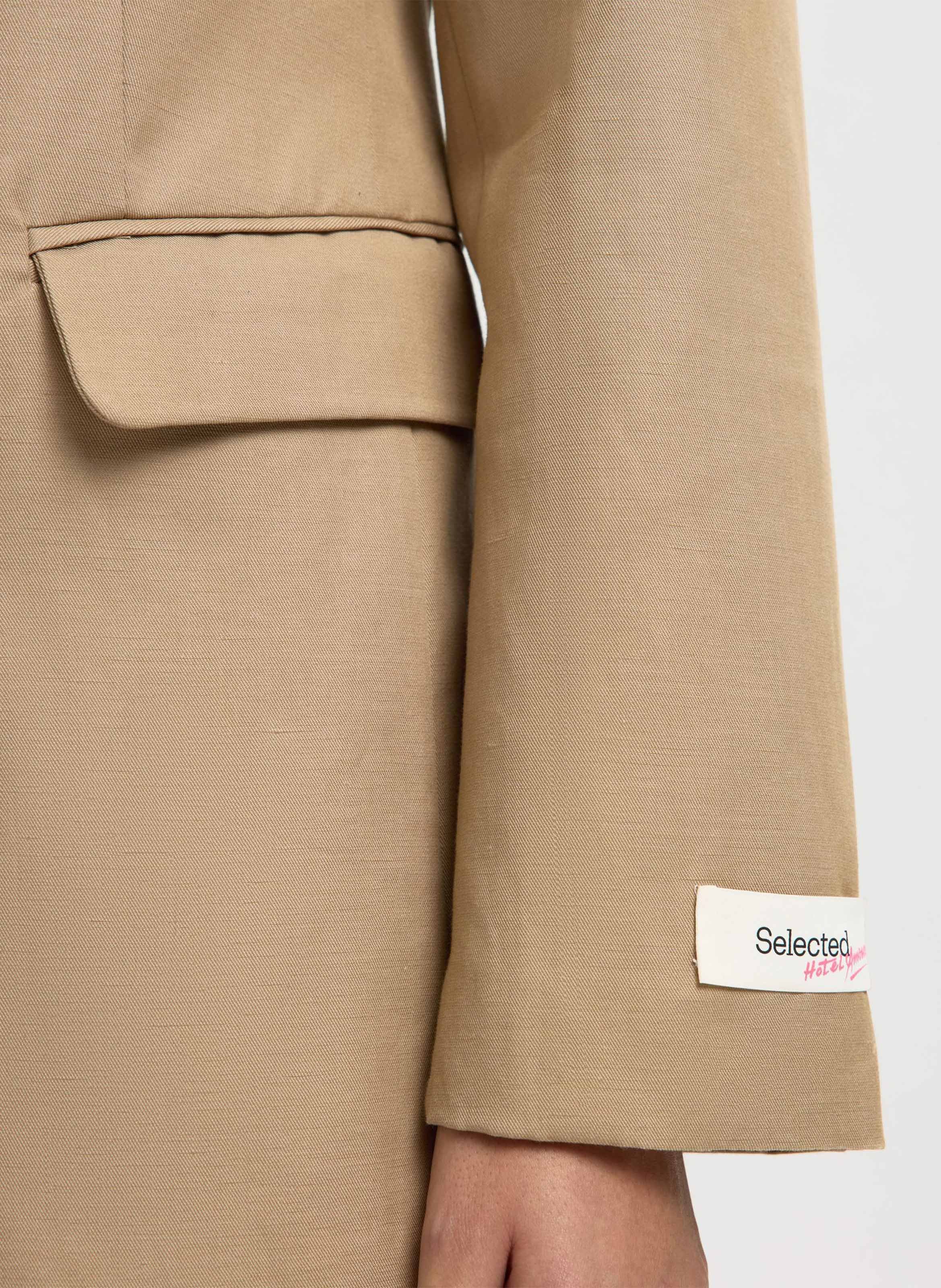 Fitted suit jacket SELECTED Grey