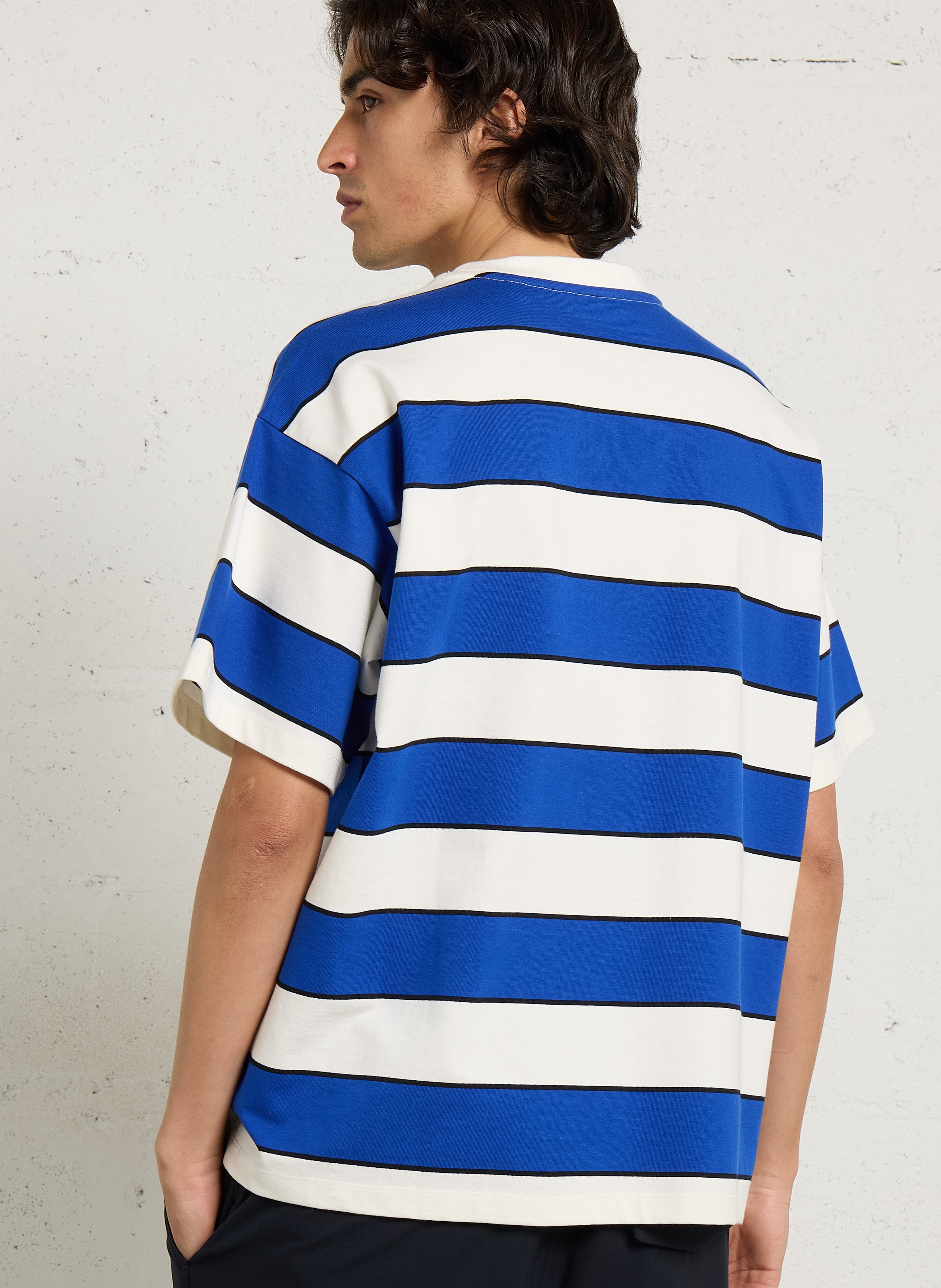 Camiseta de manga corta a rayas anchas CASUAL FRIDAY Azul