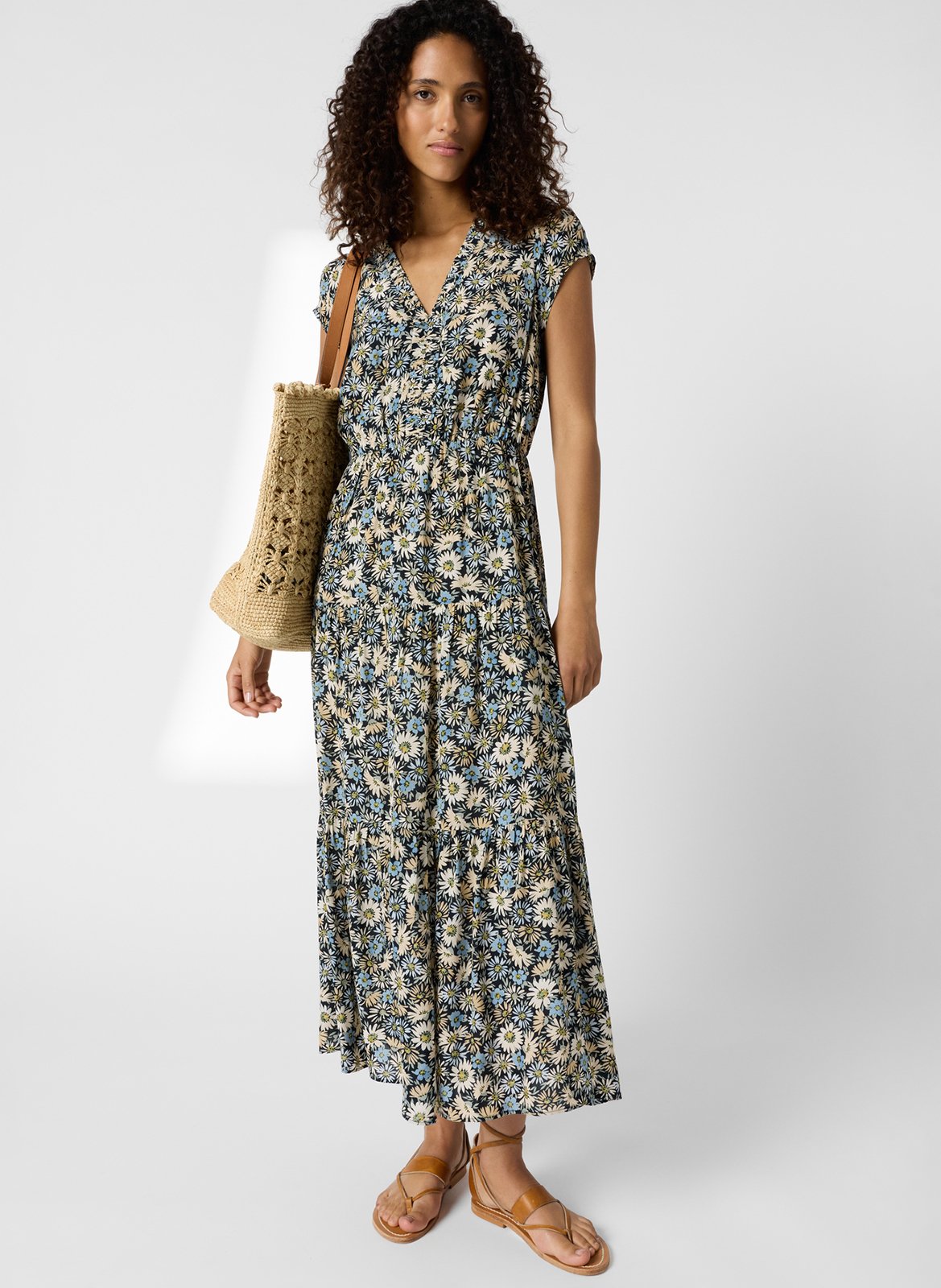 Floral print midi dress GERARD DAREL Green