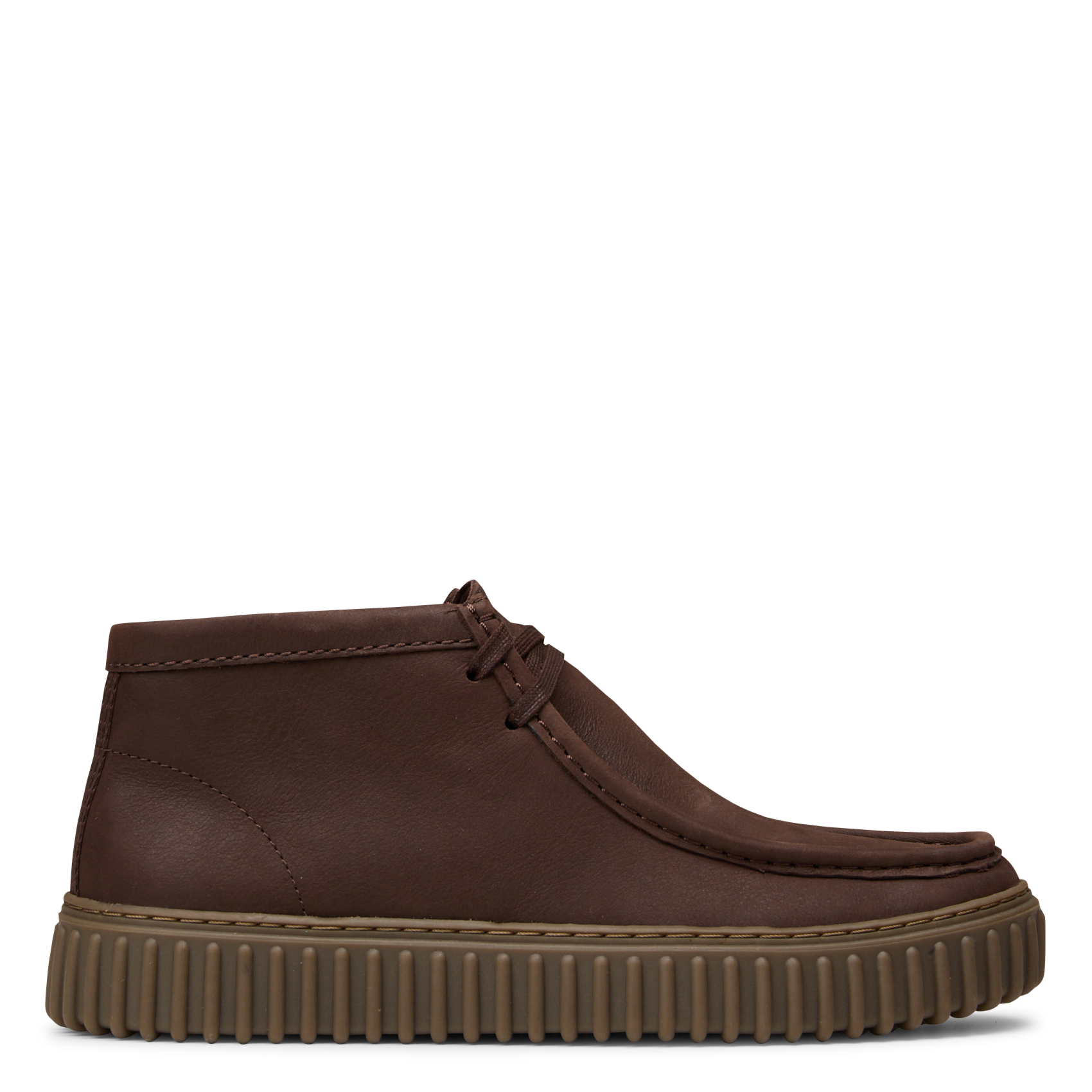 Boots basses à lacets en cuir CLARKS Marron