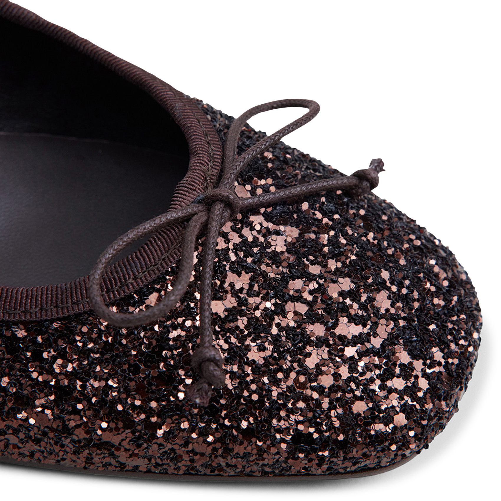 Glitter ballerinas with heels JONAK Brown