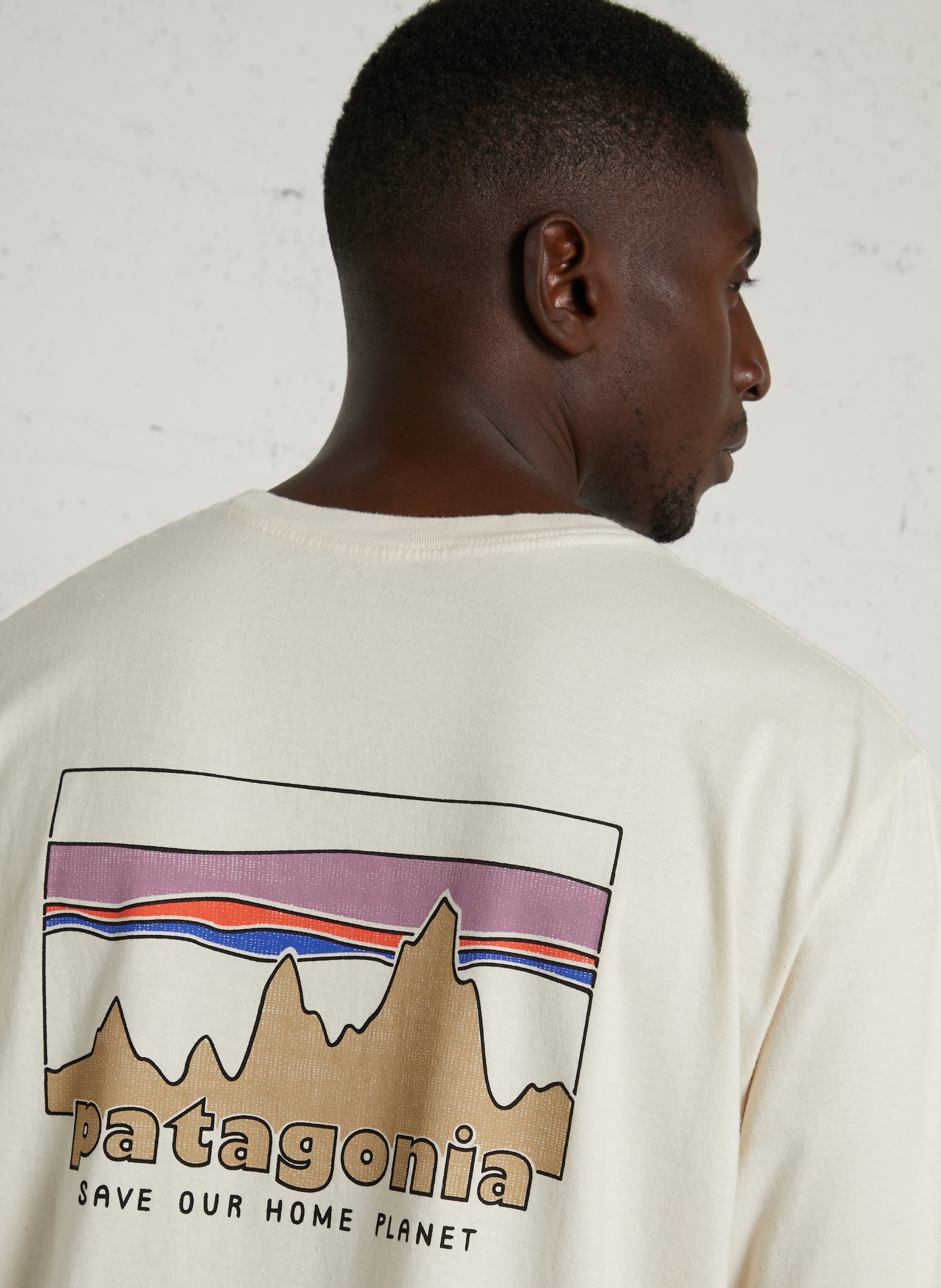 Gerade geschnittenes T-Shirt aus Bio-Baumwolle PATAGONIA Beige