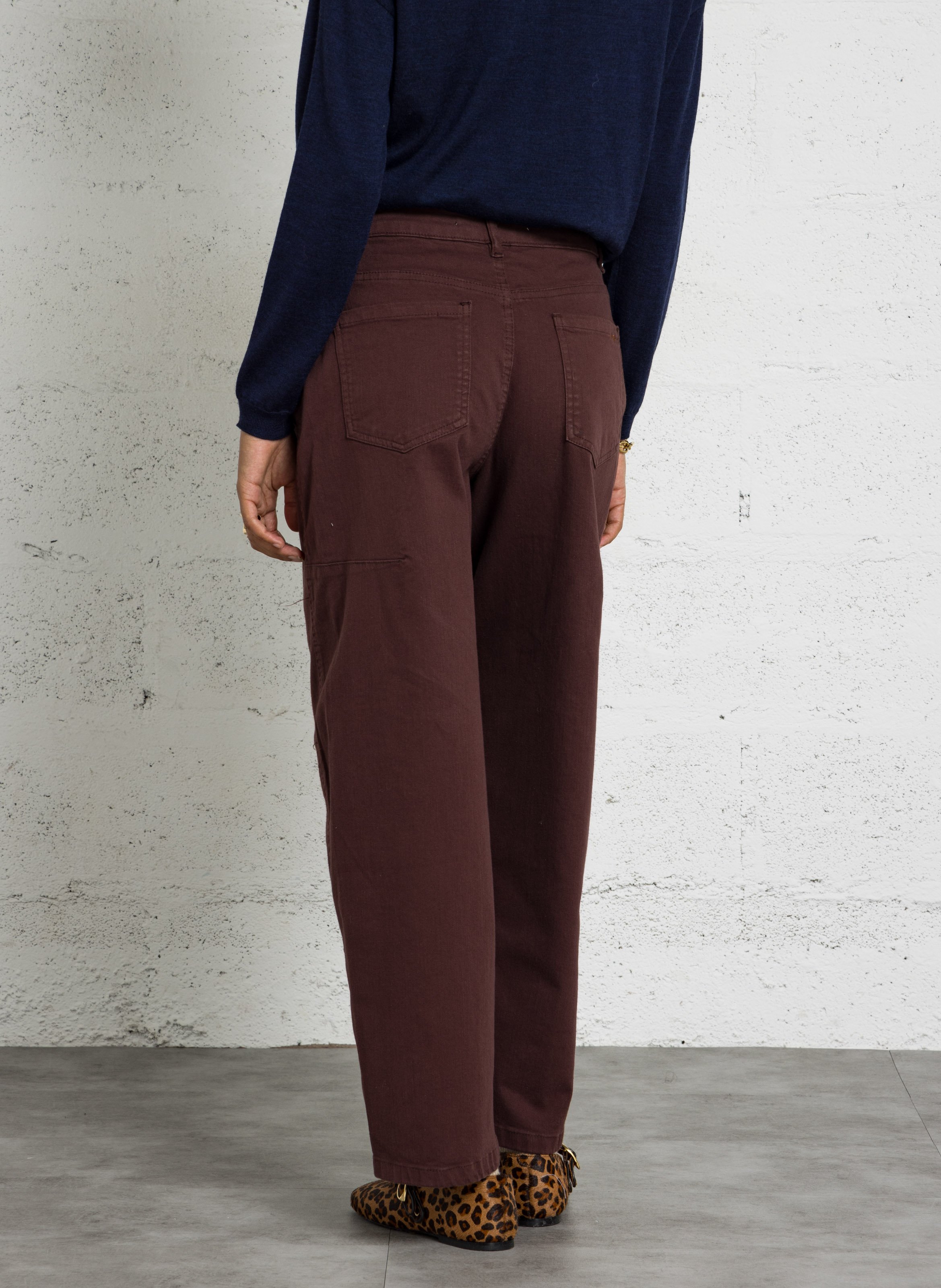 Weite High Waist Jeans aus Baumwoll-Mix SUD EXPRESS Braun