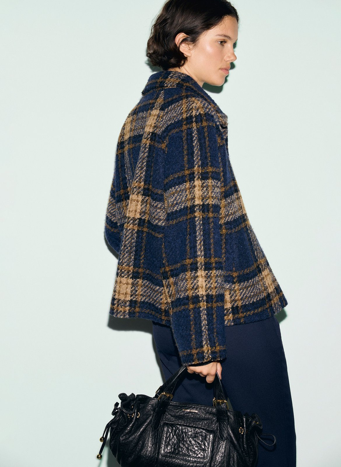 Veste droite à carreaux GERARD DAREL Bleu