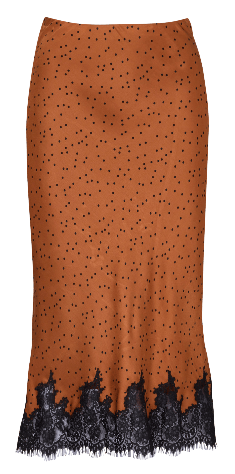 Straight midi polka dot skirt KOOKAI Brown