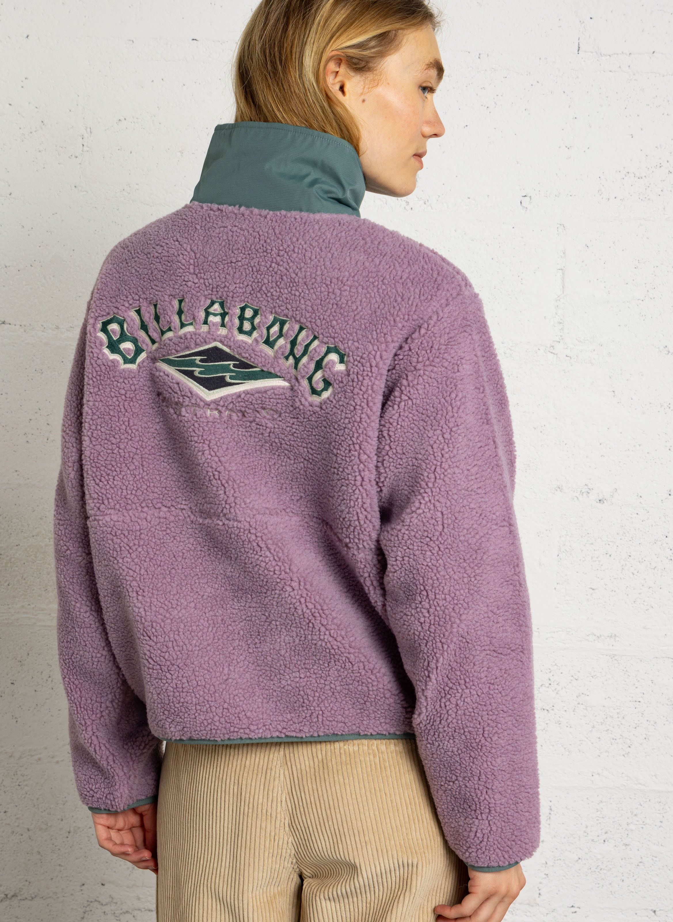 Polaire zippée en sherpa BILLABONG Rose