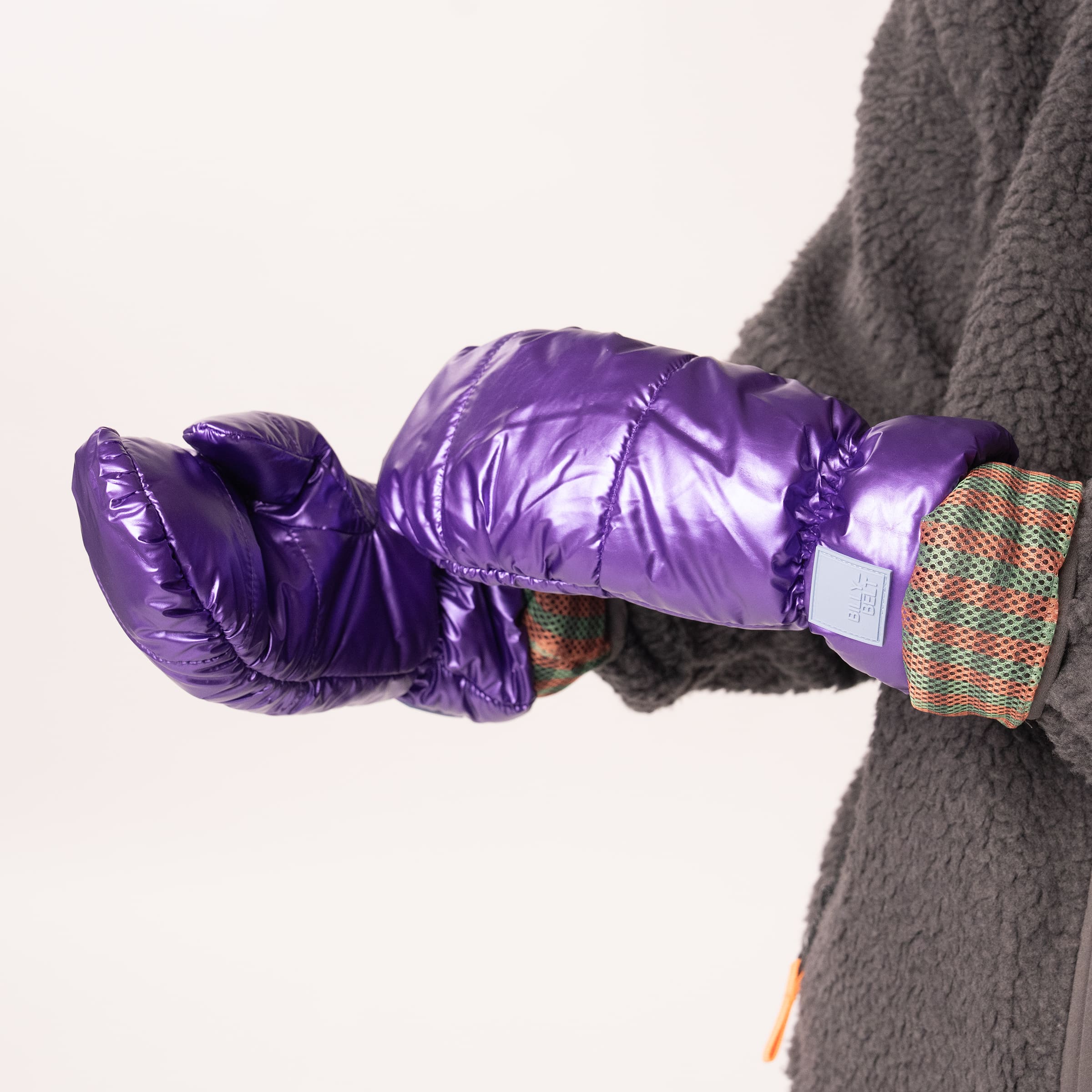 Metallic fleece mittens | Purple BILLYBELT Women