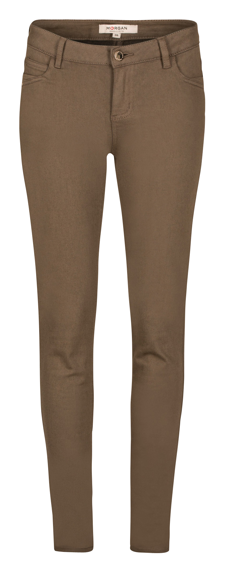 Skinny broek met lage taille MORGAN Groen
