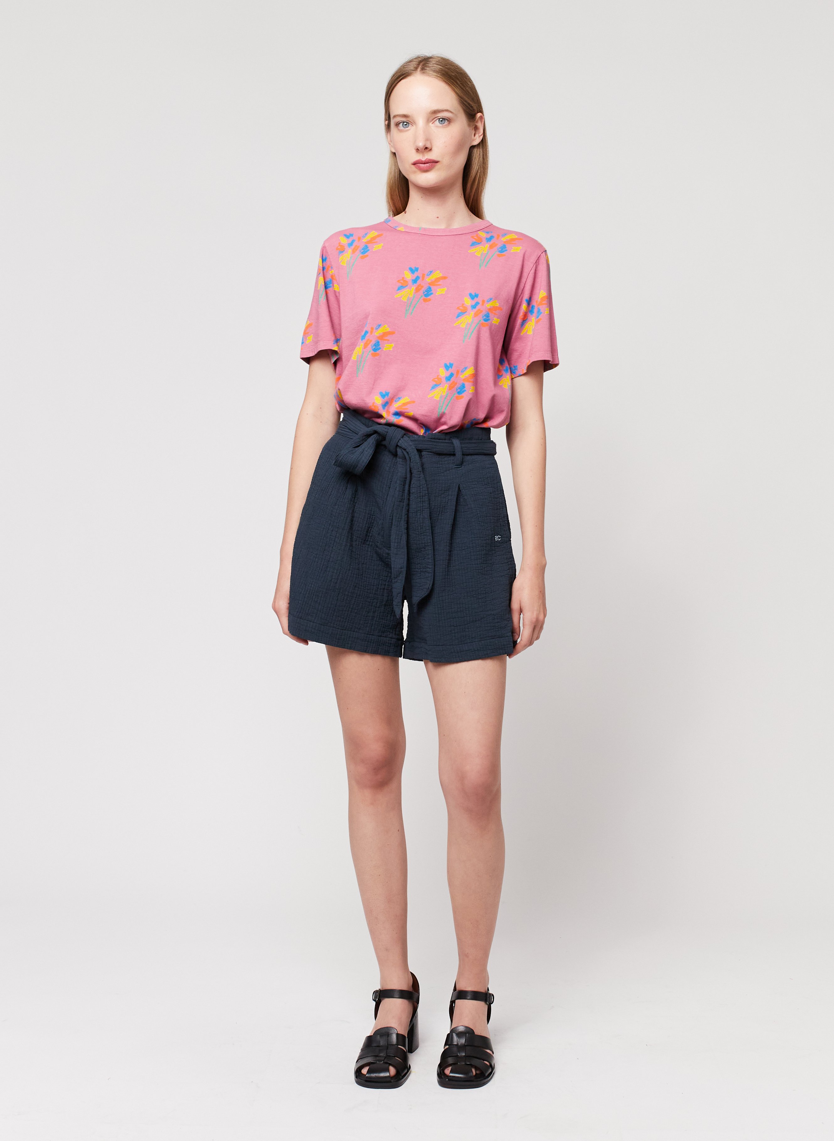 Short droit taille haute en coton BOBO CHOSES Bleu